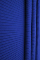 KNT4151 ROYAL BLUE BODYSUIT DRESS KNIT LOUNGEWEAR NO-PRINT POLYESTER RIB 4X2 SOLID-B SPANDEX STRETCH TOPS YUMMY