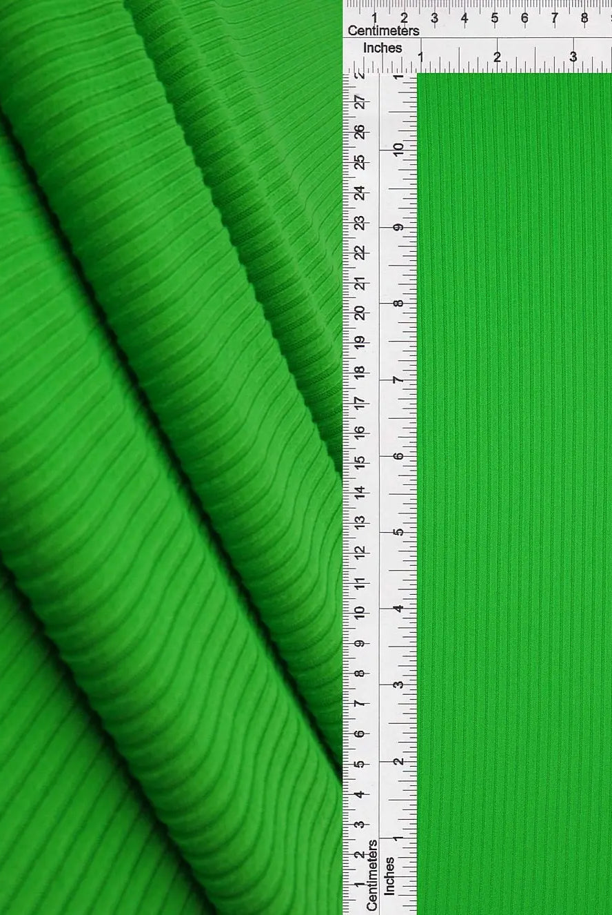 KNT4151 GREEN BIKER SHORTS BODYSUIT BOTTOMS CAMI DRESS GREEN KNIT LOUNGEWEAR NO-PRINT POLYESTER RIB 4X2 SOLID-B SPANDEX STRETCH TOPS YUMMY