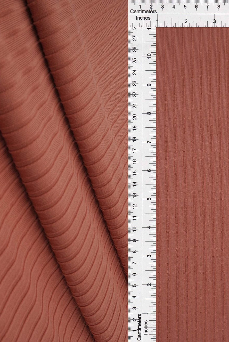 Rib Solid Stretch Knit Fabric - KNT4135