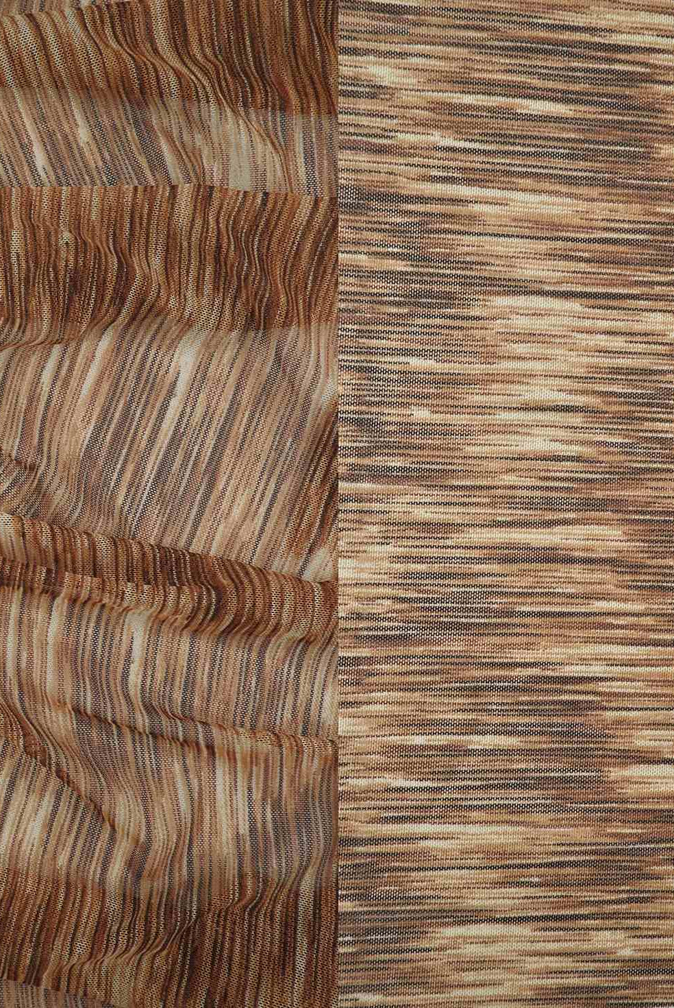 MESH-Q10907 BROWN/TAUPE BLACK BLOUSE BODYSUIT BROWN CAMI FLOCKING GOLD LOUNGEWEAR MARLED MELANGE MESH MISSONI POLYESTER PRINT SPACE DYE SPANDEX STRETCH TOPS TUNICS WHITE