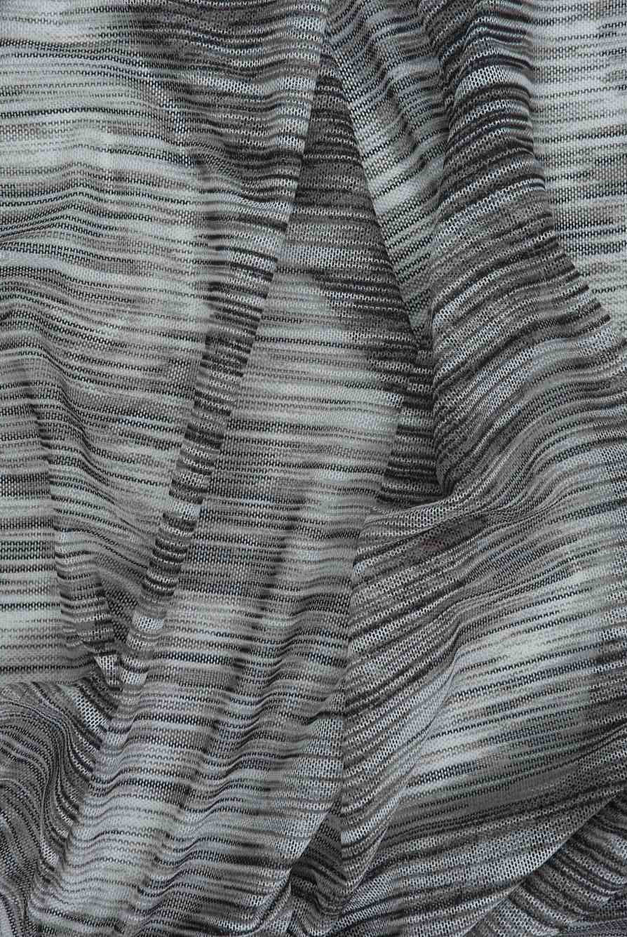 MESH-Q10907 CHARCOAL/GREY BLACK BLOUSE BODYSUIT CAMI FLOCKING GREY LOUNGEWEAR MARLED MELANGE MESH MISSONI POLYESTER PRINT SILVER SPACE DYE SPANDEX STRETCH TOPS TUNICS WHITE