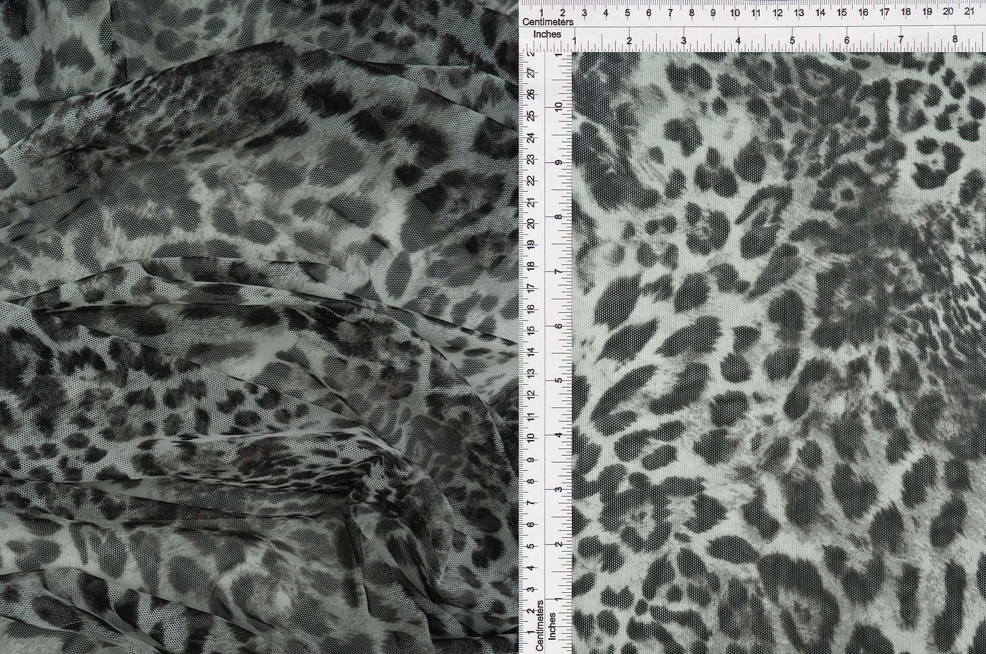 MESH-DU536 SILVER/GREY ANIMAL BLACK BLOUSE BODYSUIT BROWN CAMI FLOCKING GOLD LOUNGEWEAR MESH POLYESTER PRINT SILVER SPANDEX STRETCH TOPS TUNICS WHITE