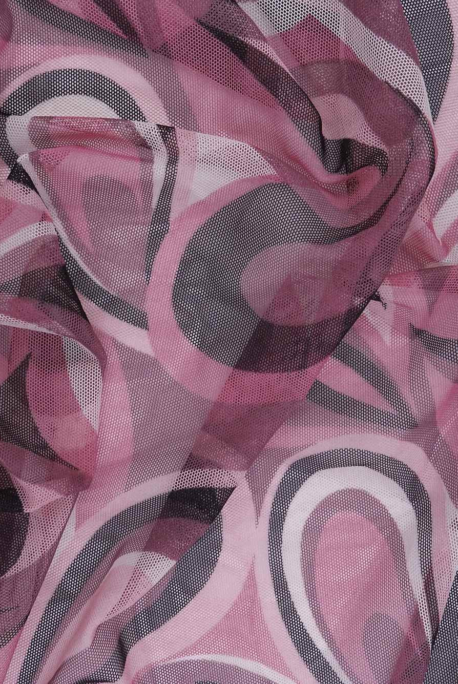 MESH-SE80904 DUSTY MAUVE BLACK BLOUSE BODYSUIT CAMI FLOCKING GEOMETRIC GREY LOUNGEWEAR MESH PAISLEY PINK POLYESTER PRINT RETRO SPANDEX STRETCH TOPS TUNICS VIOLET WHITE