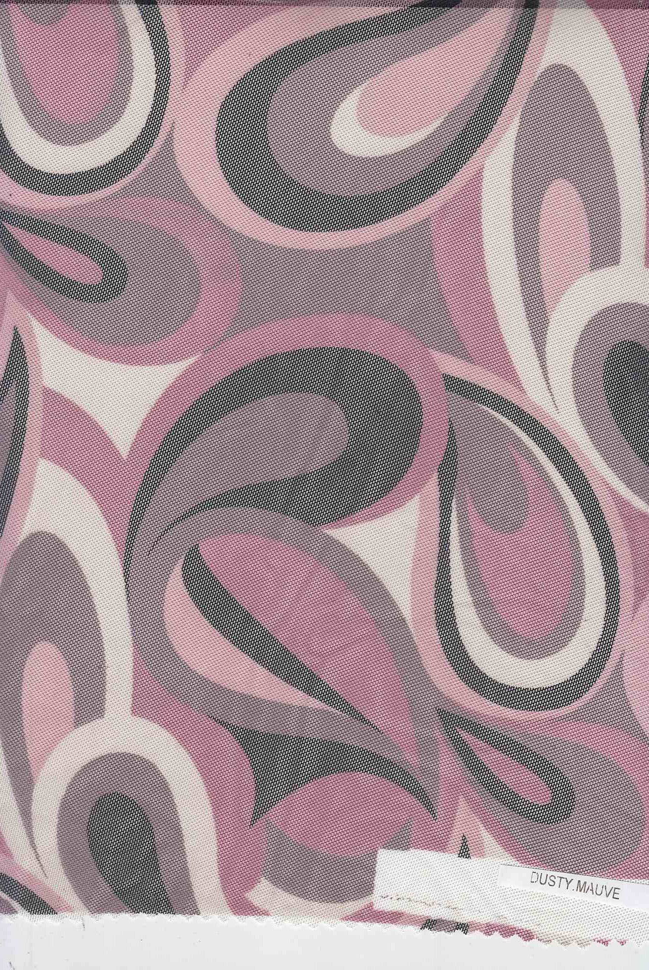 Retro Paisley Geometric Stretch Mesh Fabric - MESH-SE80904