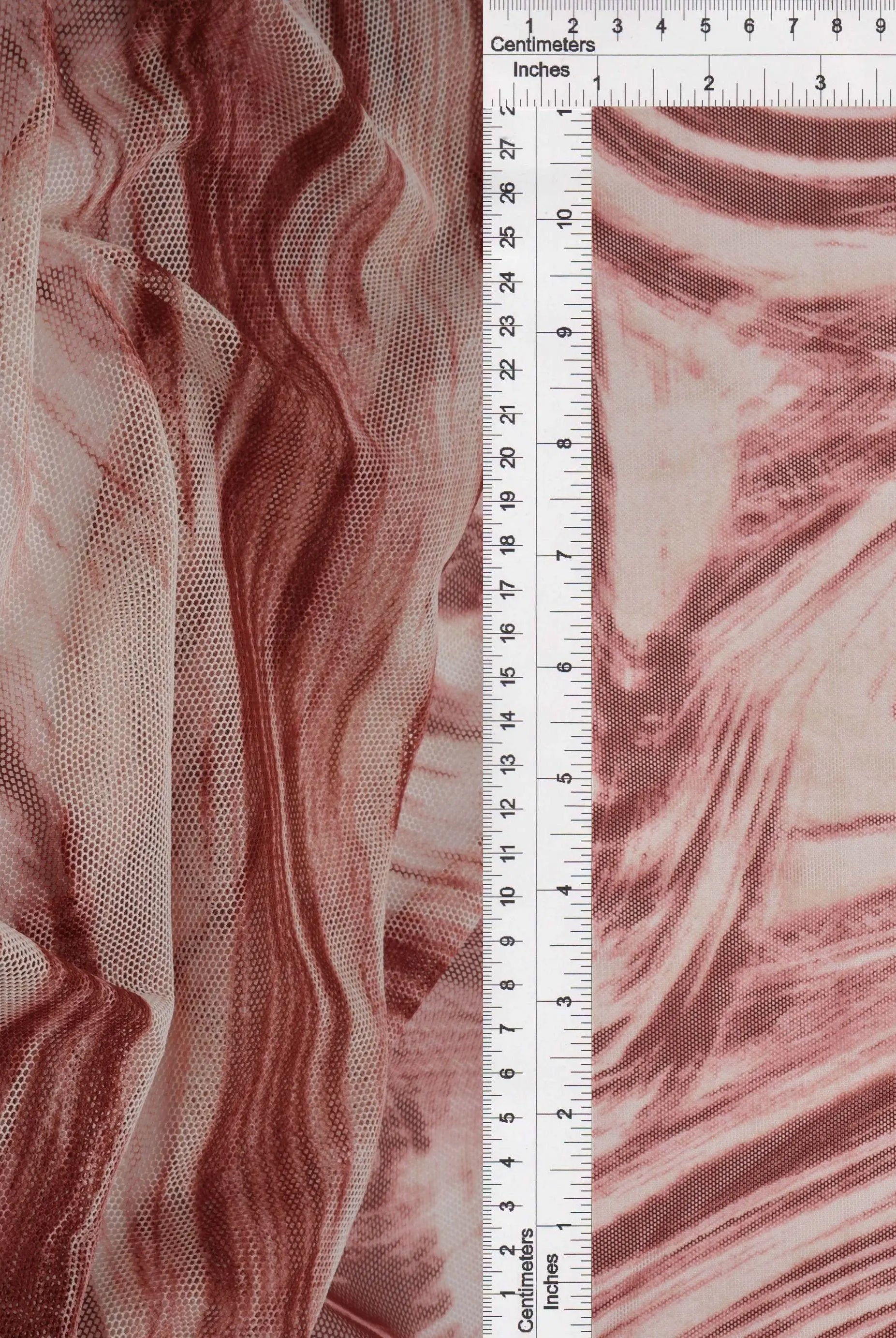 MESH-Q11213 ROSE/MAUVE BLOUSE BODYSUIT CAMI FLOCKING LOUNGEWEAR MARBLE MESH PINK POLYESTER PRINT RED SPANDEX STRETCH TOPS TUNICS WHITE