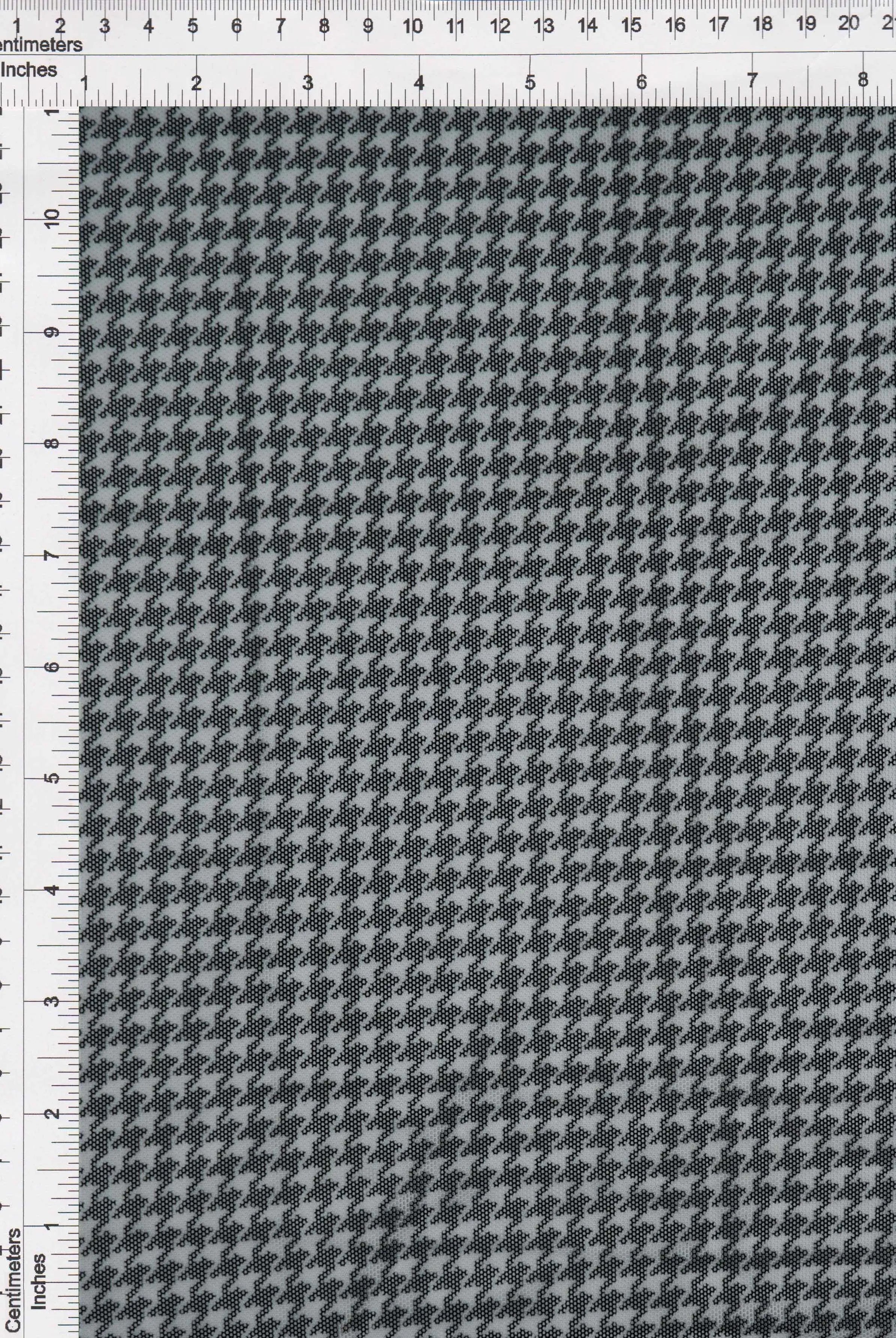 MESH-MS10150 BLACK BLACK BLOUSE BODYSUIT CAMI FLOCKING HOUNDSTOOTH LOUNGEWEAR MESH POLYESTER PRINT SPANDEX STRETCH TOPS TUNICS