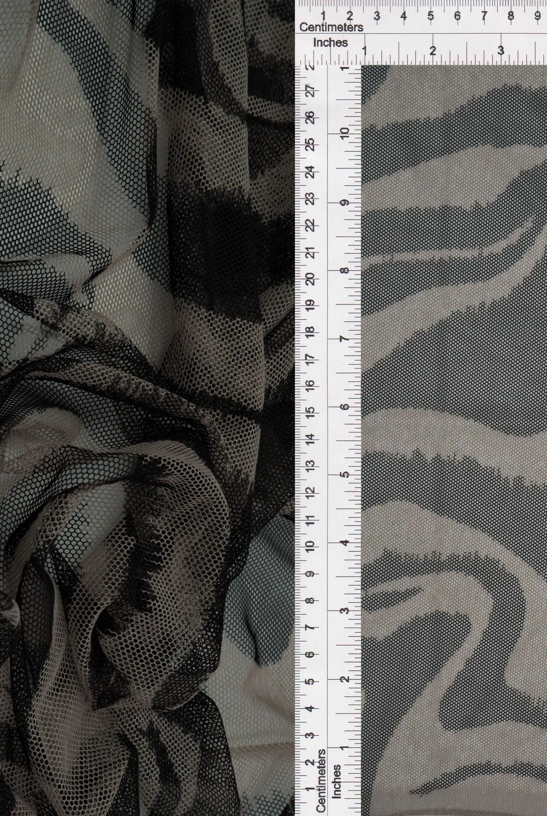 MESH-Q11201 SAND/BLK BLACK BLOUSE BODYSUIT BROWN CAMI FLOCKING GEOMETRIC LOUNGEWEAR MESH POLYESTER PRINT SPANDEX STRETCH TOPS TUNICS