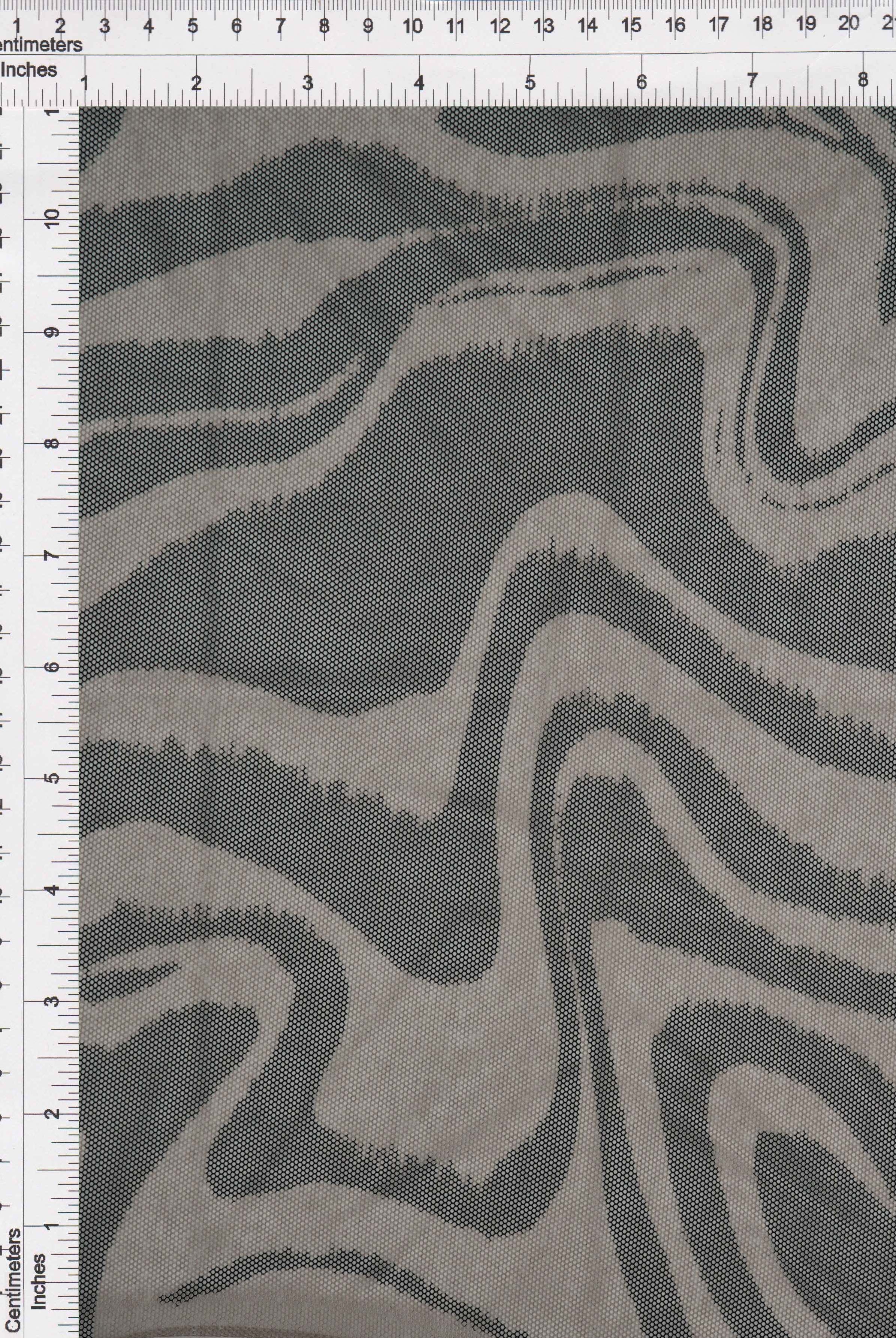 Geometric Flocked Mesh Stretch Fabric - MESH-Q11201