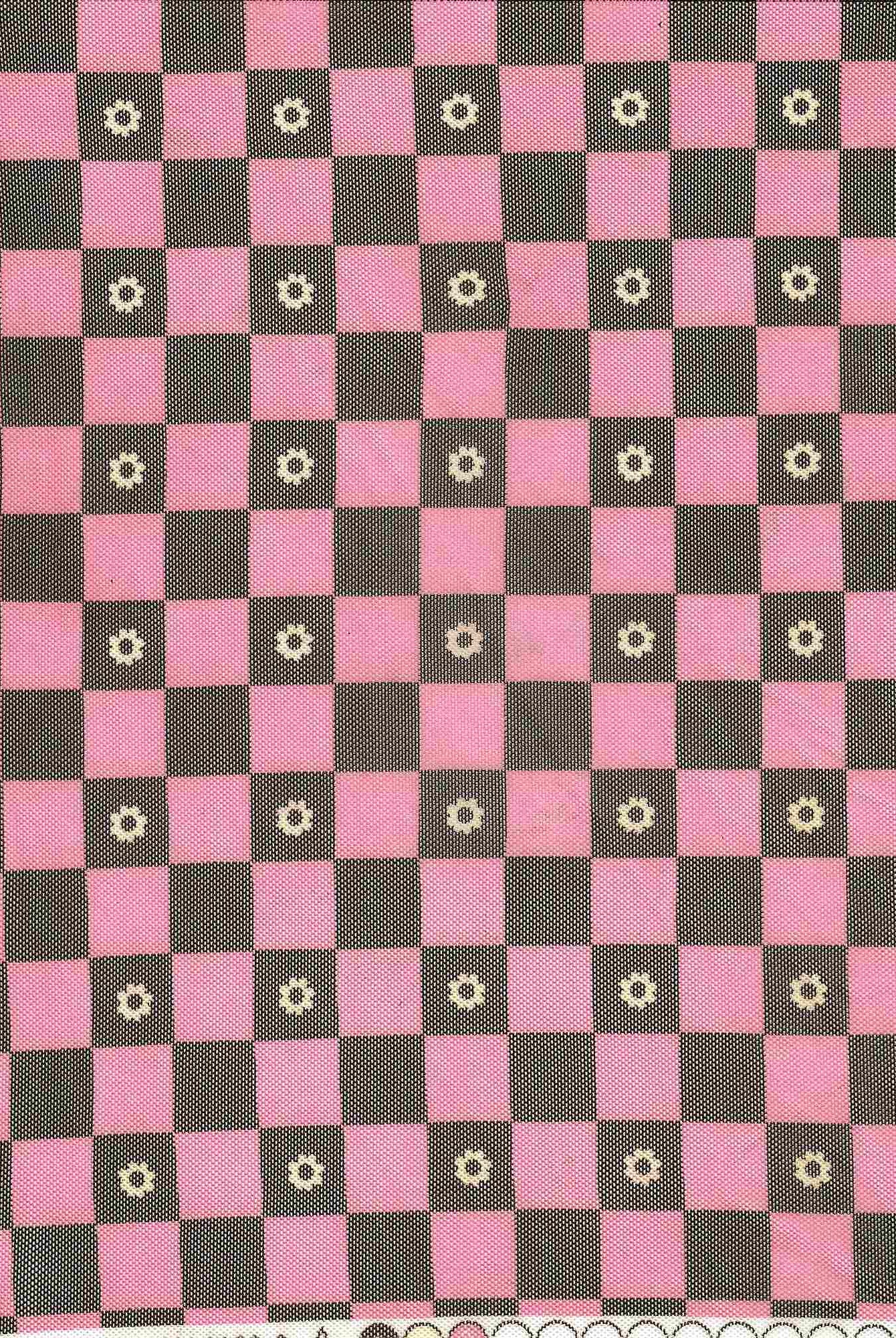 MESH-MS10066 PINK/BROWN FLOWER BLOUSE BODYSUIT CAMI CHECKERED DITSY FLOCKING FLORAL LOUNGEWEAR MESH POLYESTER PRINT SPANDEX STRETCH TOPS TUNICS