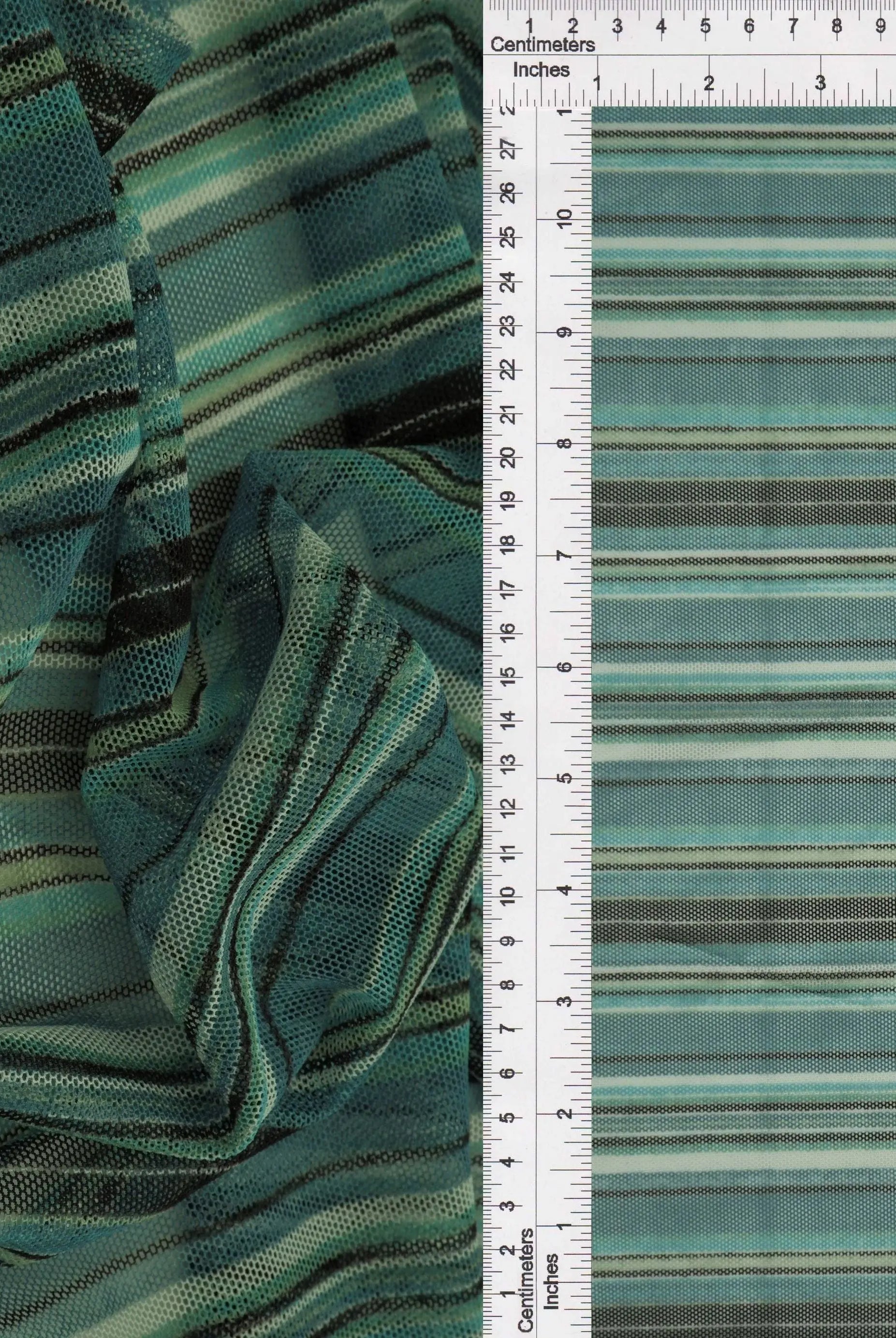 MESH-SE805160 TEAL MINT BLOUSE BODYSUIT CAMI FLOCKING LOUNGEWEAR MESH POLYESTER PRINT SPANDEX STRETCH STRIPE TOPS TUNICS