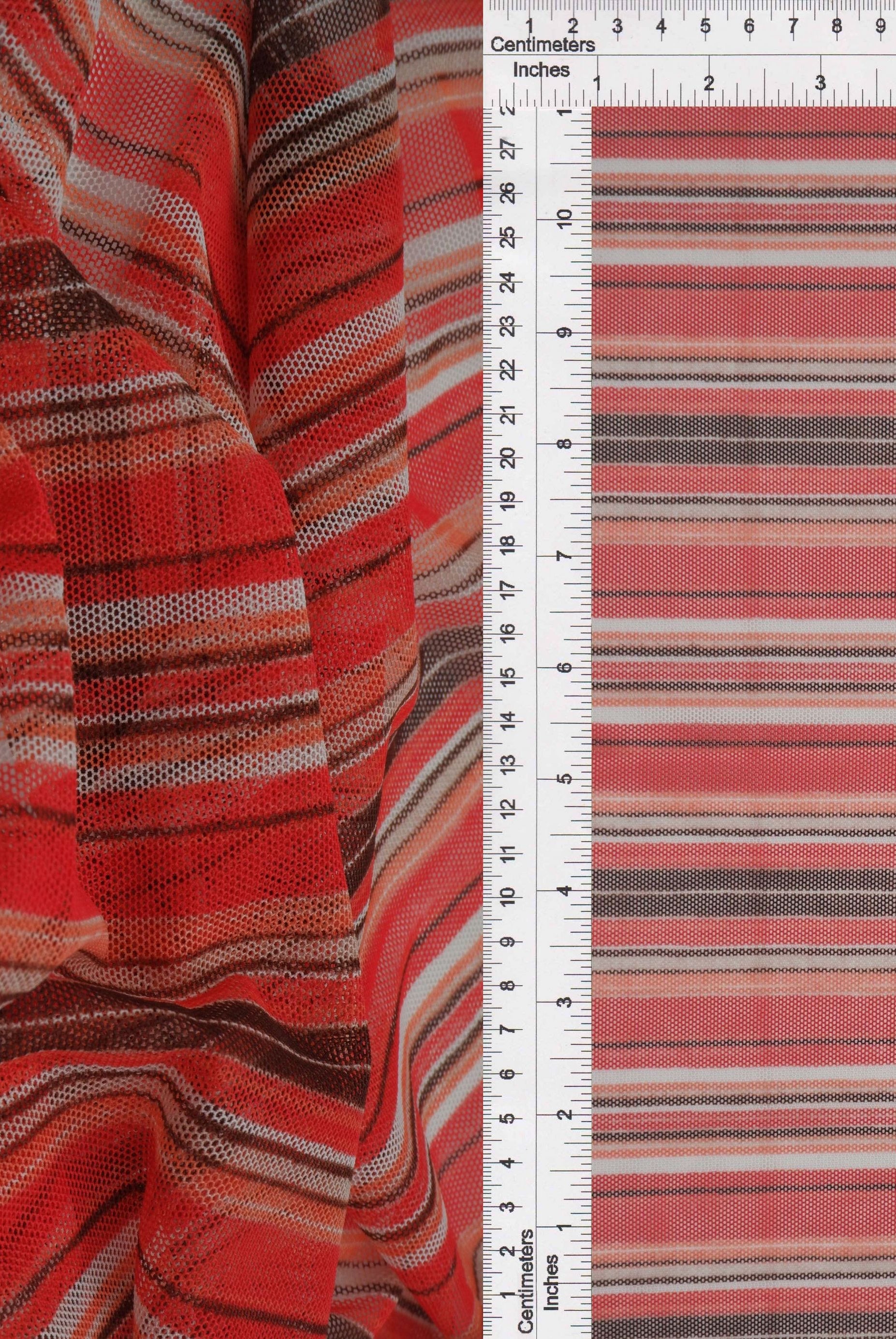 MESH-SE805160 SPICE/BROWN BLOUSE BODYSUIT CAMI FLOCKING LOUNGEWEAR MESH POLYESTER PRINT SPANDEX STRETCH STRIPE TOPS TUNICS