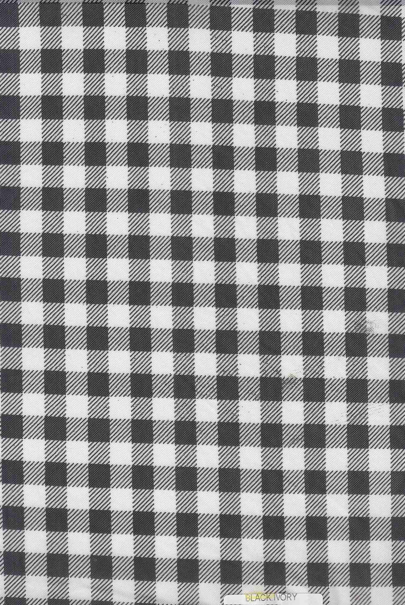 Mesh Plaid Gingham Flocking Print Fabric - MESH-DU1755