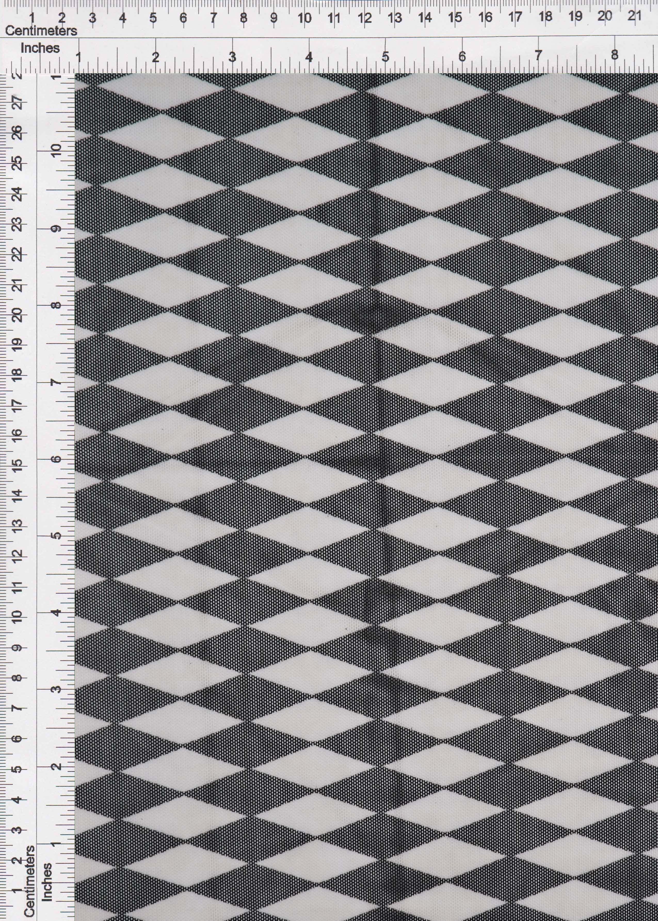 MESH-Q20216 BLACK/WHITE BLOUSE BODYSUIT CAMI FLOCKING GEOMETRIC LOUNGEWEAR MESH POLYESTER PRINT RETRO SPANDEX STRETCH TOPS TUNICS