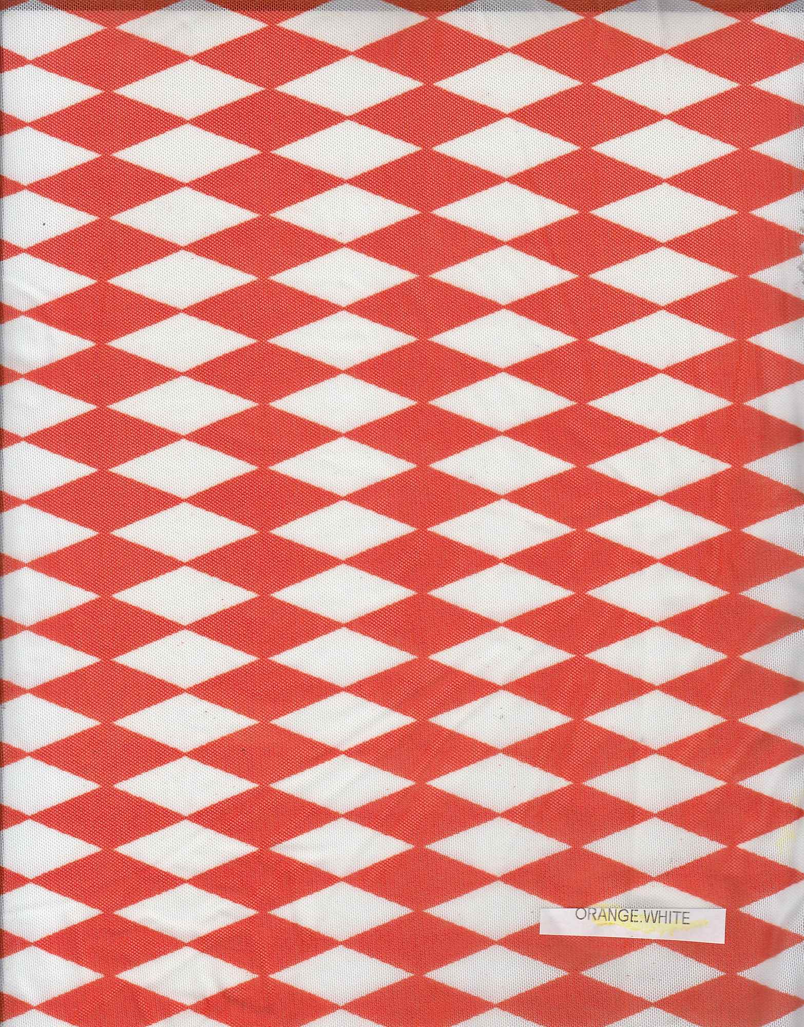 MESH-Q20216 ORANGE/WHITE BLOUSE BODYSUIT CAMI FLOCKING GEOMETRIC LOUNGEWEAR MESH POLYESTER PRINT RETRO SPANDEX STRETCH TOPS TUNICS