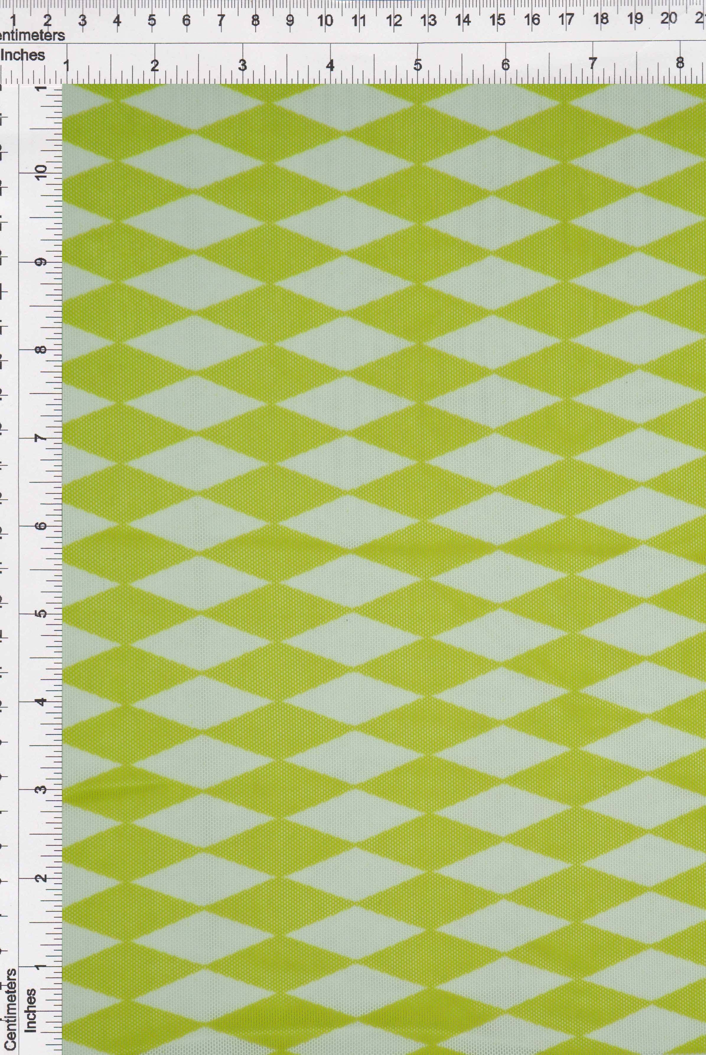 MESH-Q20216 LIME/WHITE BLOUSE BODYSUIT CAMI FLOCKING GEOMETRIC LOUNGEWEAR MESH POLYESTER PRINT RETRO SPANDEX STRETCH TOPS TUNICS