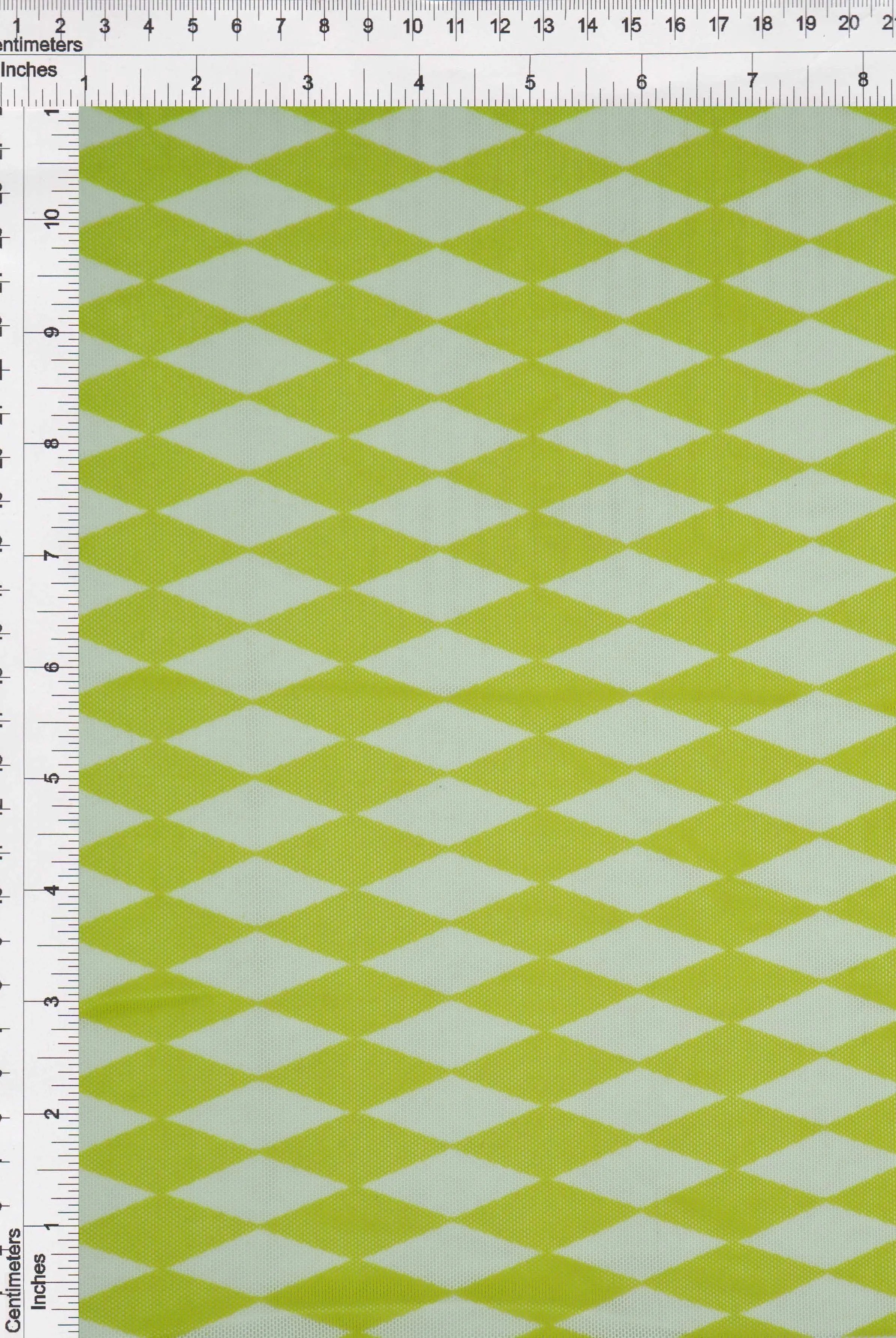 MESH-Q20216 LIME/WHITE BLOUSE BODYSUIT CAMI FLOCKING GEOMETRIC LOUNGEWEAR MESH POLYESTER PRINT RETRO SPANDEX STRETCH TOPS TUNICS