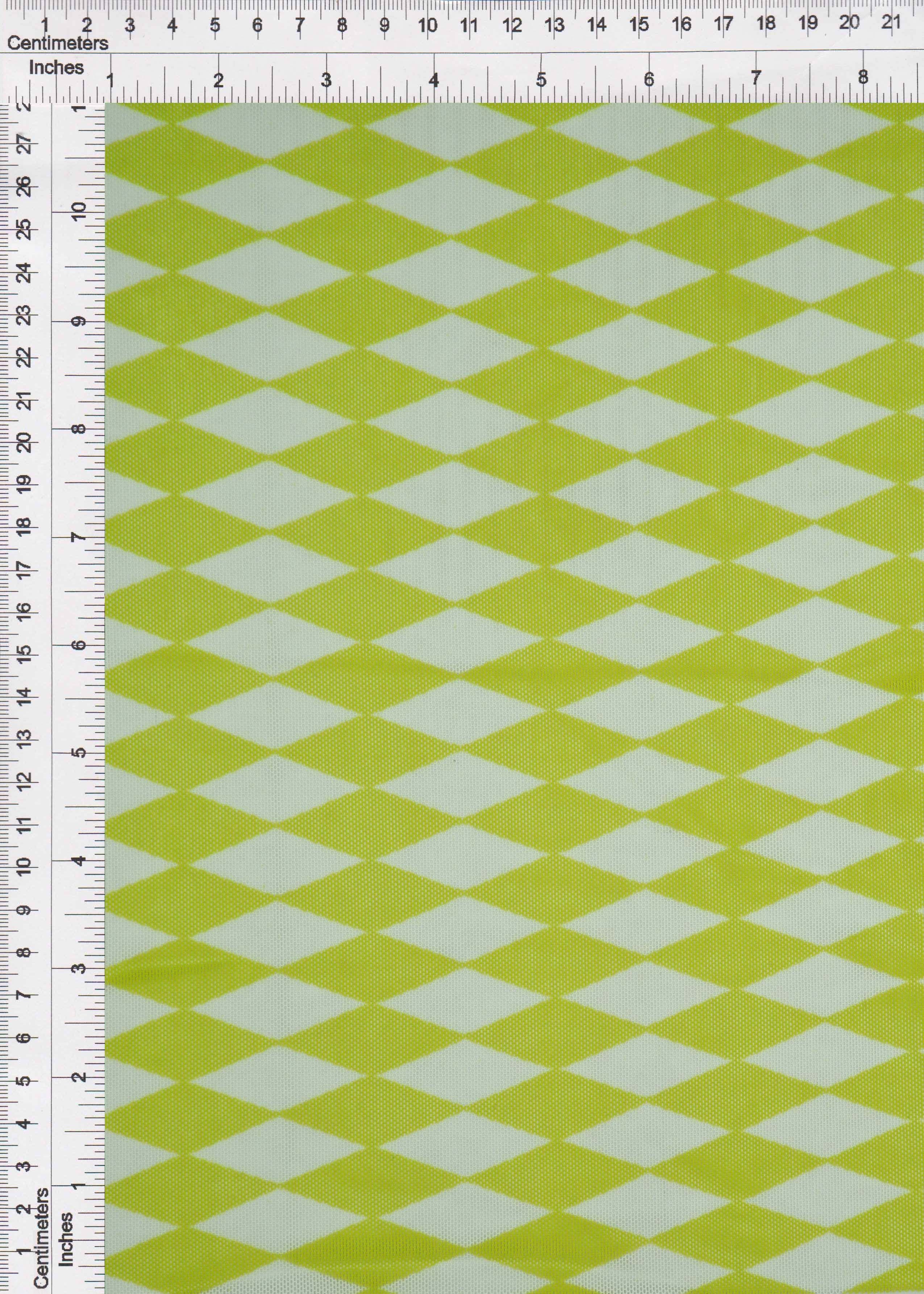 MESH-Q20216 LIME/WHITE BLOUSE BODYSUIT CAMI FLOCKING GEOMETRIC LOUNGEWEAR MESH POLYESTER PRINT RETRO SPANDEX STRETCH TOPS TUNICS