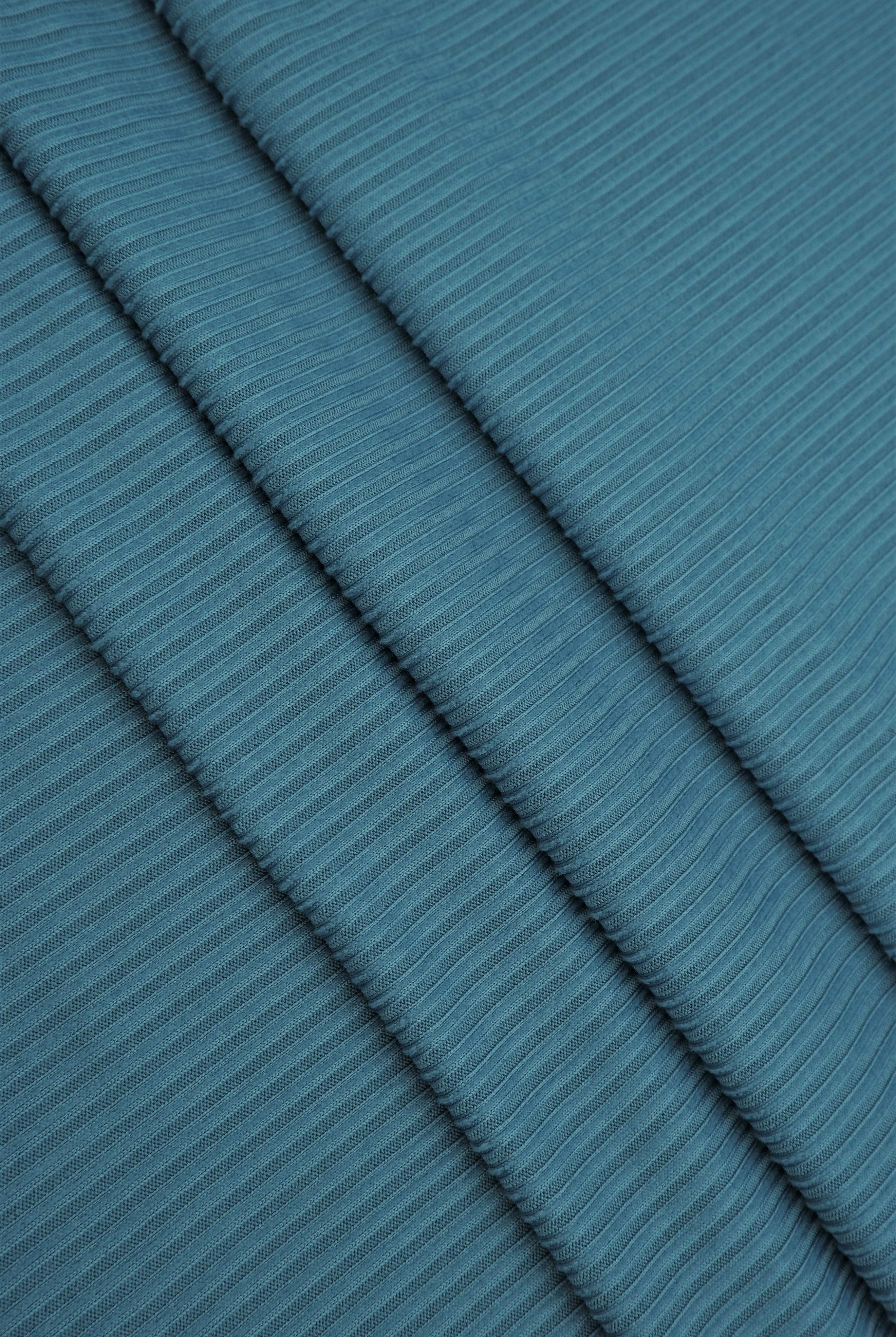 Rib Solid Stretch Knit Fabric - KNT4151