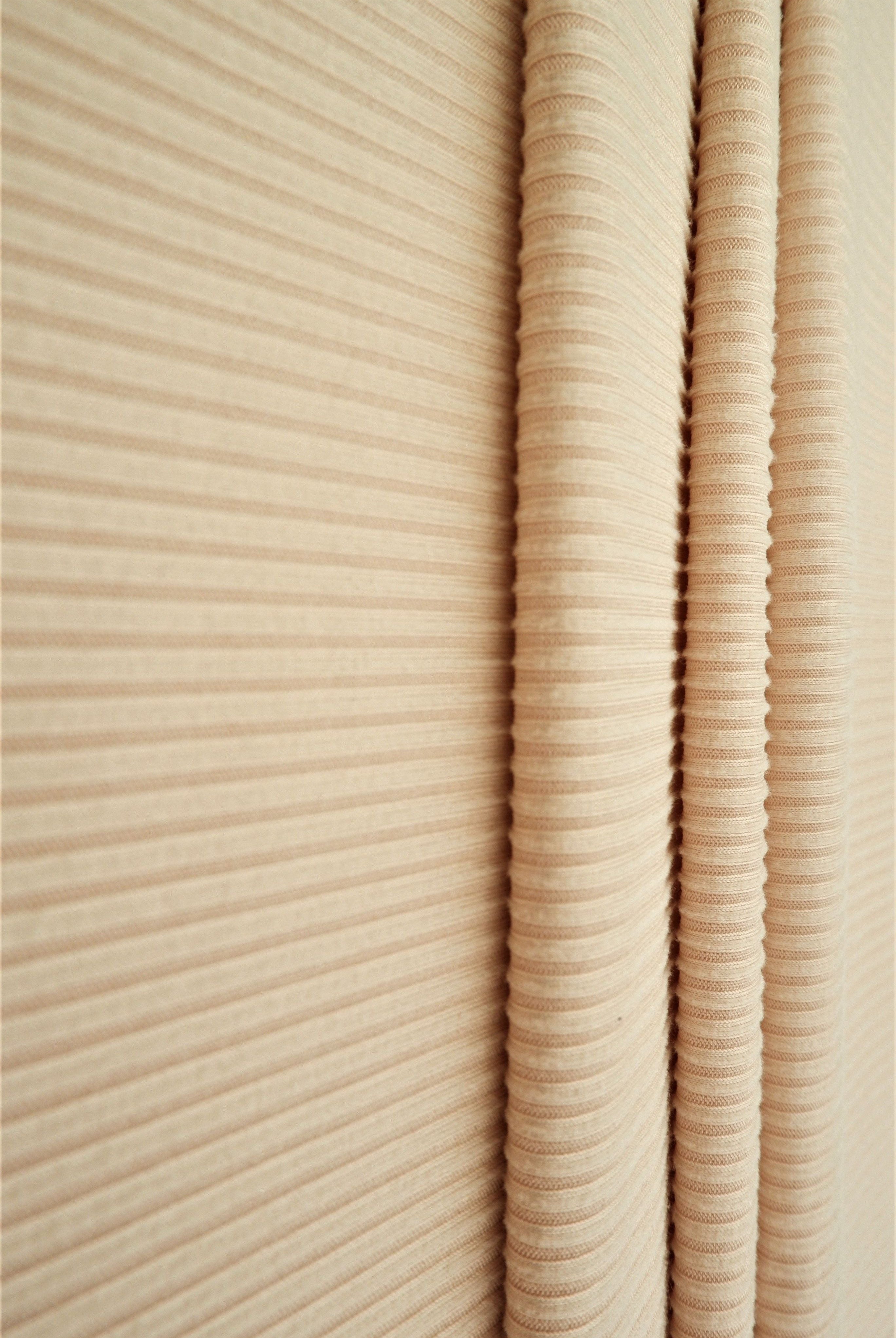 Rib Solid Stretch Knit Fabric - KNT4151