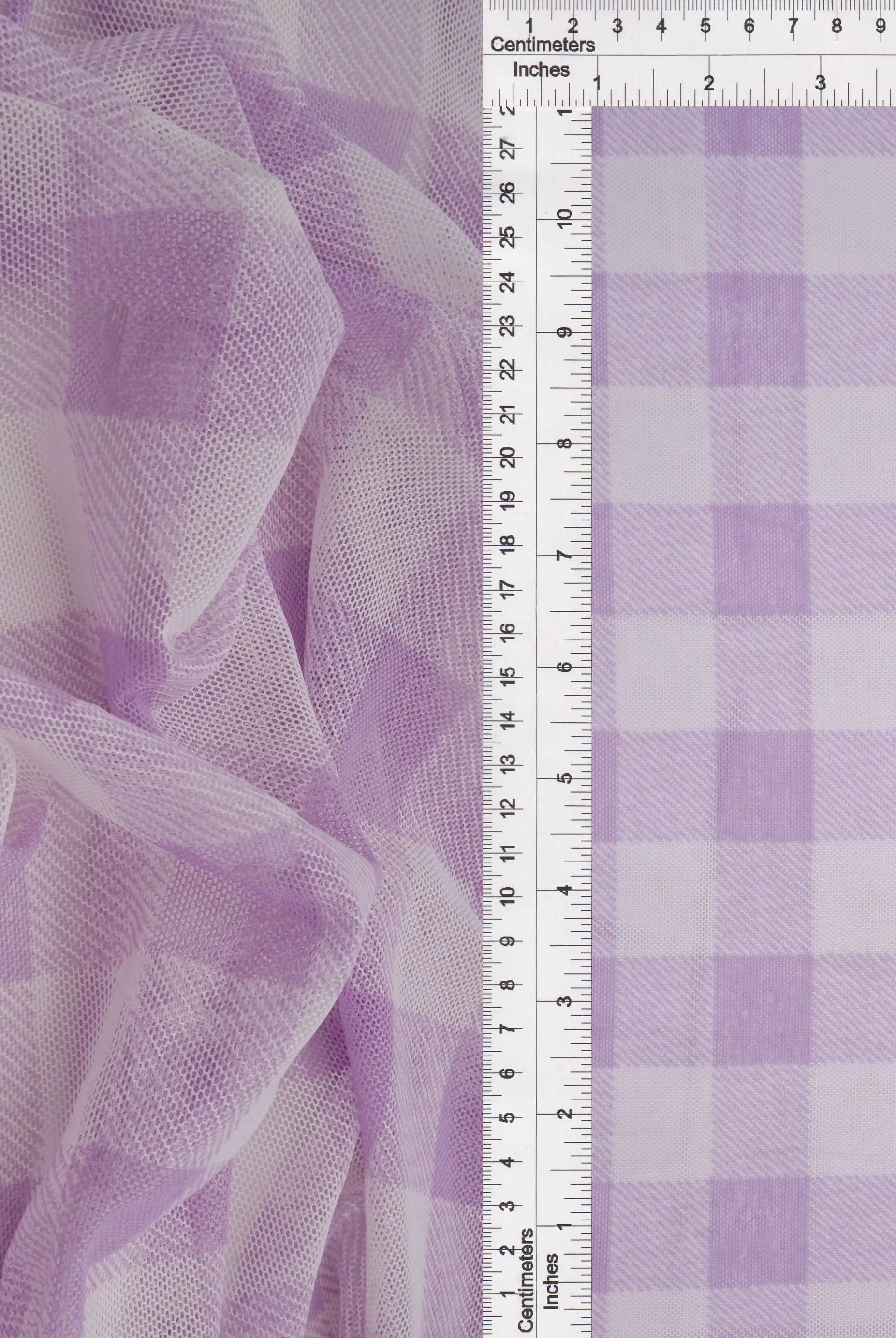 MESH-SE902140 LAVENDER/WHT BLOUSE BODYSUIT CAMI CHECKERED FLOCKING GINGHAM LOUNGEWEAR MESH PLAID POLYESTER PRINT SPANDEX STRETCH TOPS TUNICS