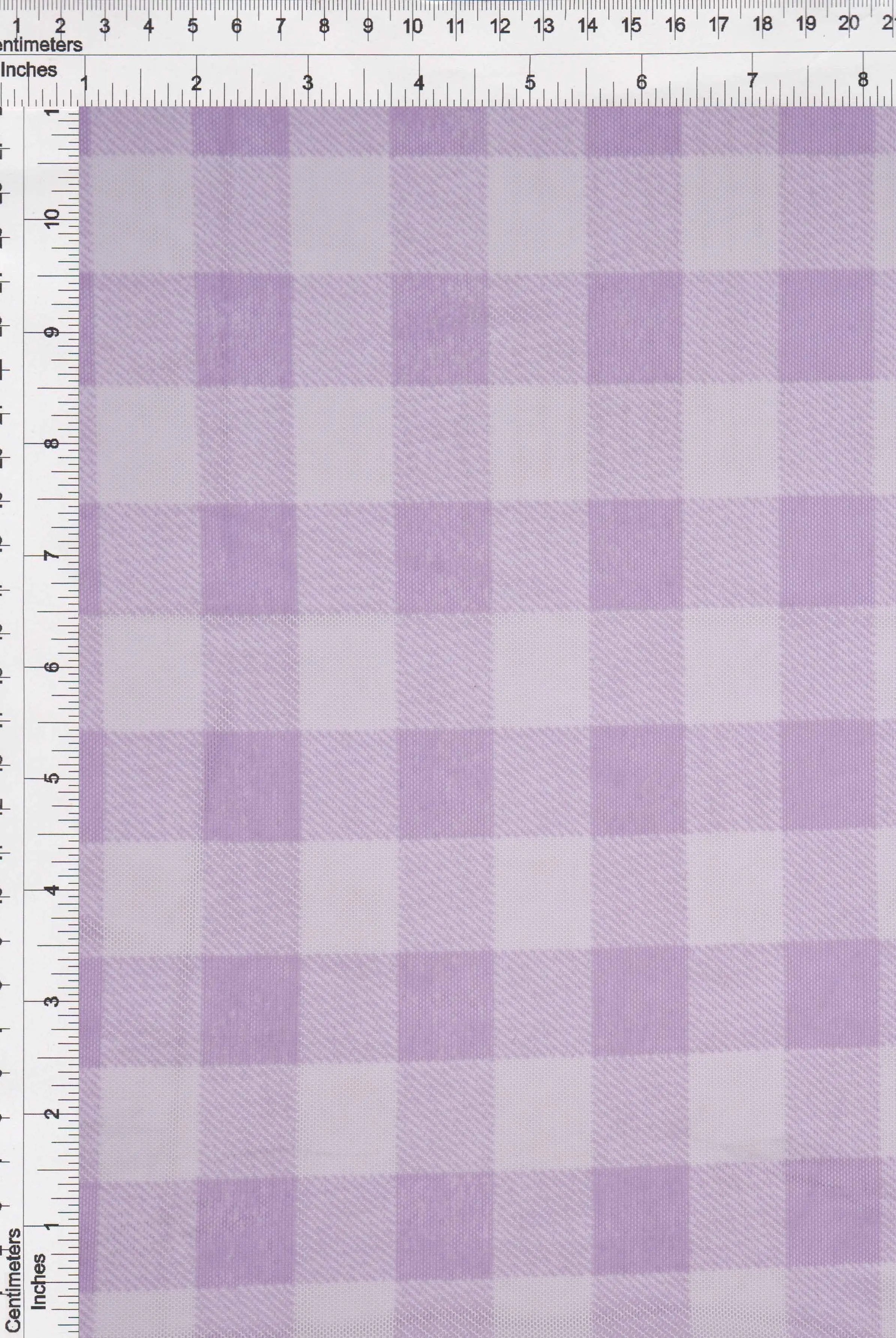 MESH-SE902140 LAVENDER/WHT BLOUSE BODYSUIT CAMI CHECKERED FLOCKING GINGHAM LOUNGEWEAR MESH PLAID POLYESTER PRINT SPANDEX STRETCH TOPS TUNICS