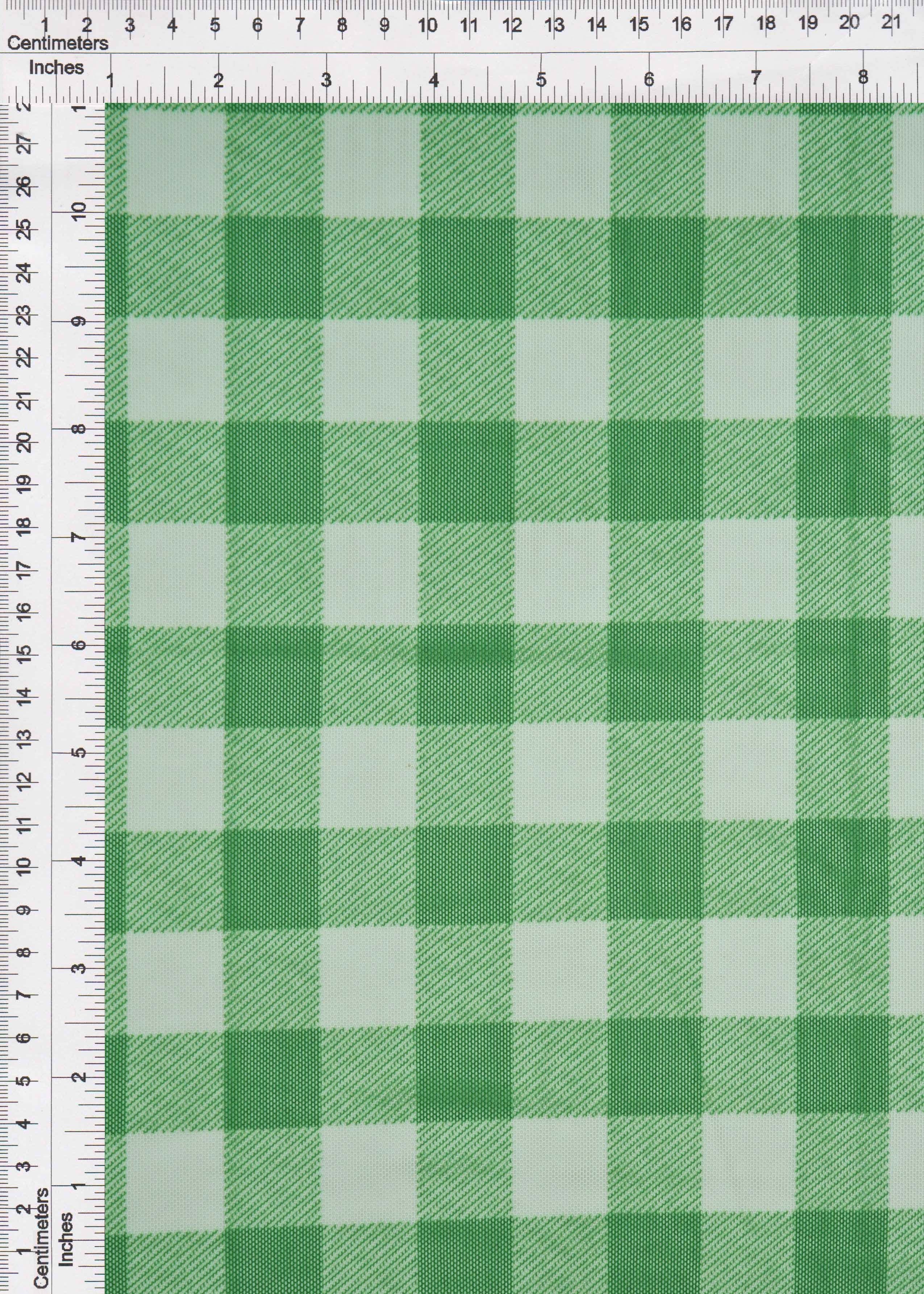MESH-SE902140 GREEN/WHT BLOUSE BODYSUIT CAMI CHECKERED FLOCKING GINGHAM LOUNGEWEAR MESH PLAID POLYESTER PRINT SPANDEX STRETCH TOPS TUNICS