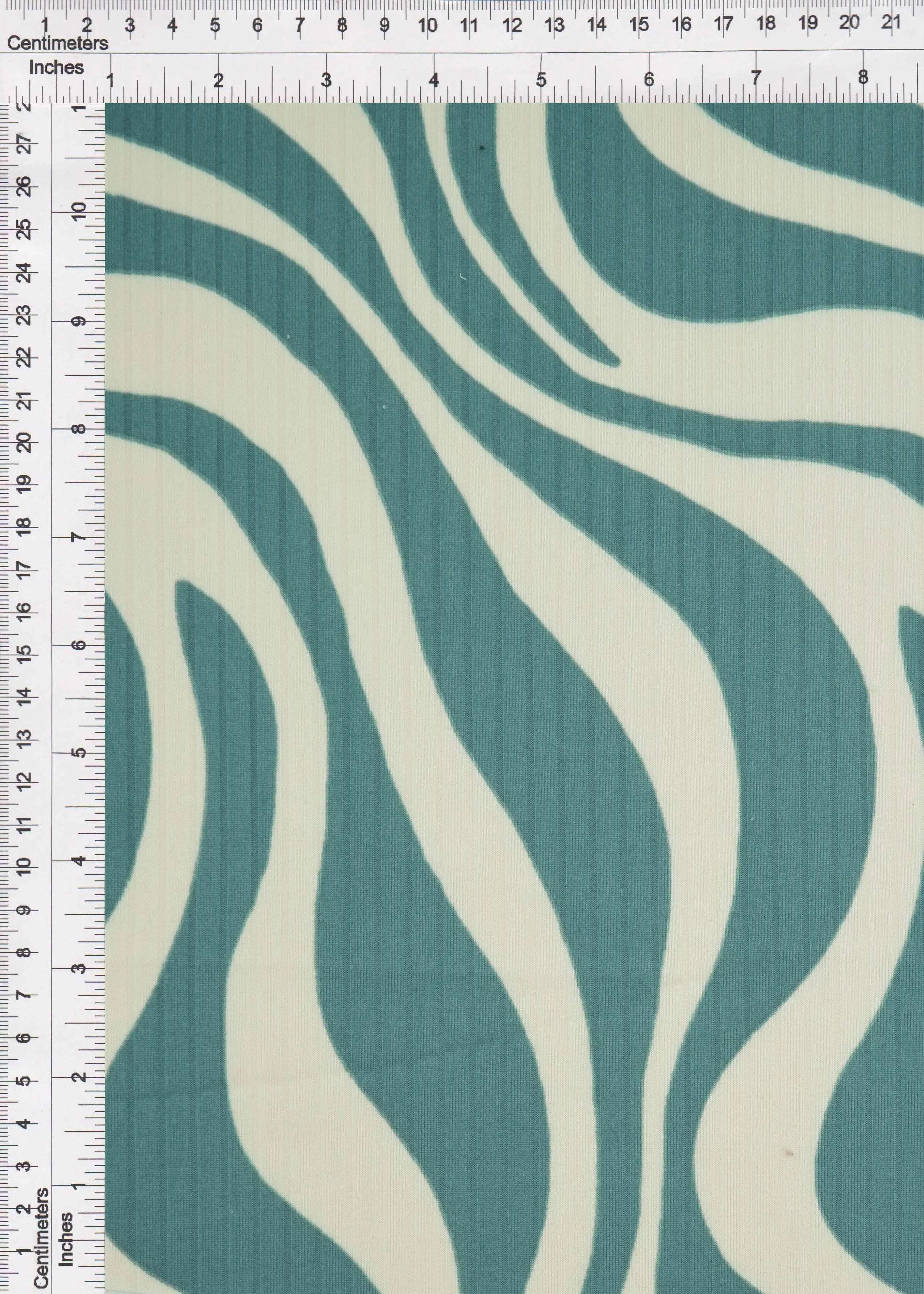 Abstract Zebra Ribbed Knit Fabric - KNT4135-MS10129