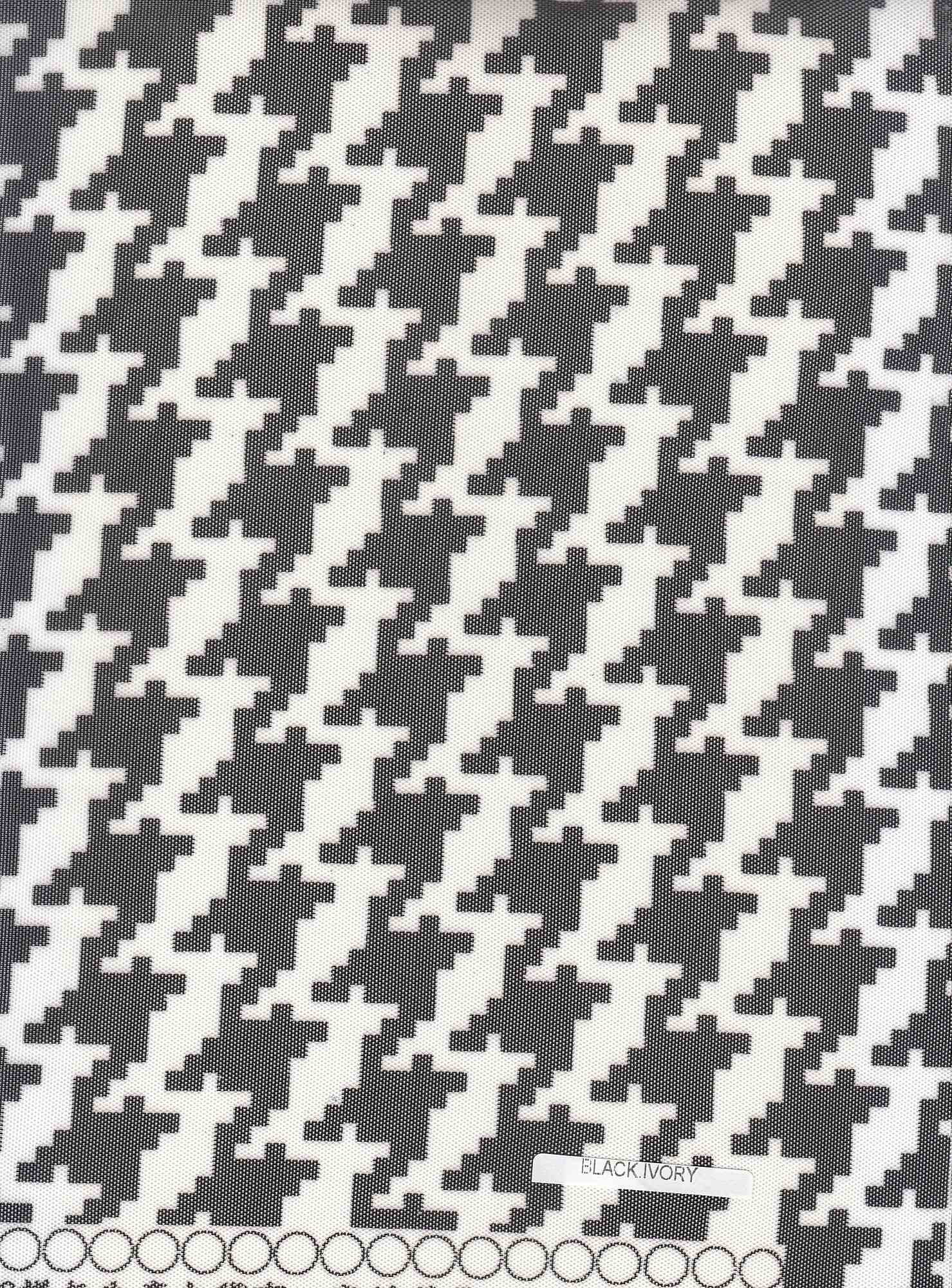 MESH-DU489 BLK/IVORY BLACK BLOUSE BODYSUIT CAMI FLOCKING HOUNDSTOOTH IVORY LOUNGEWEAR MESH POLYESTER PRINT SPANDEX STRETCH TOPS TUNICS