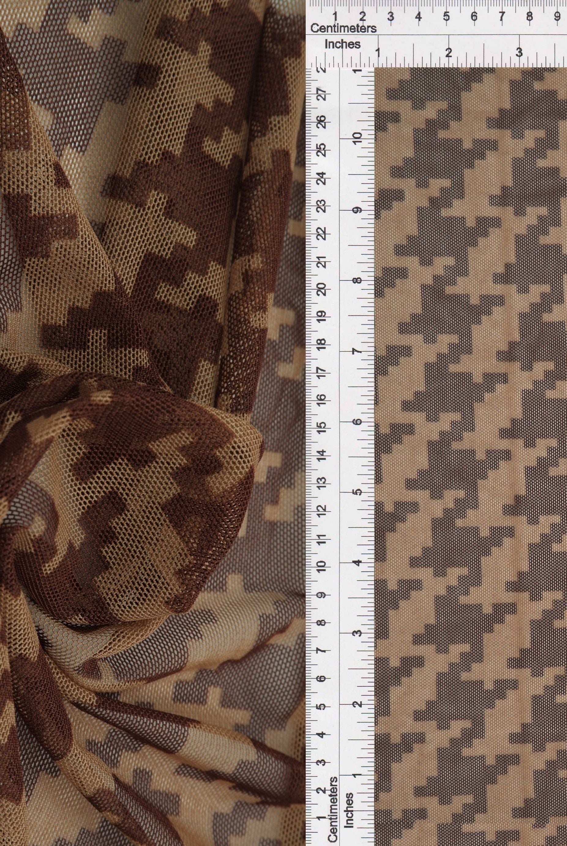 Mesh Flocking Stretch Fabric - MESH-DU489