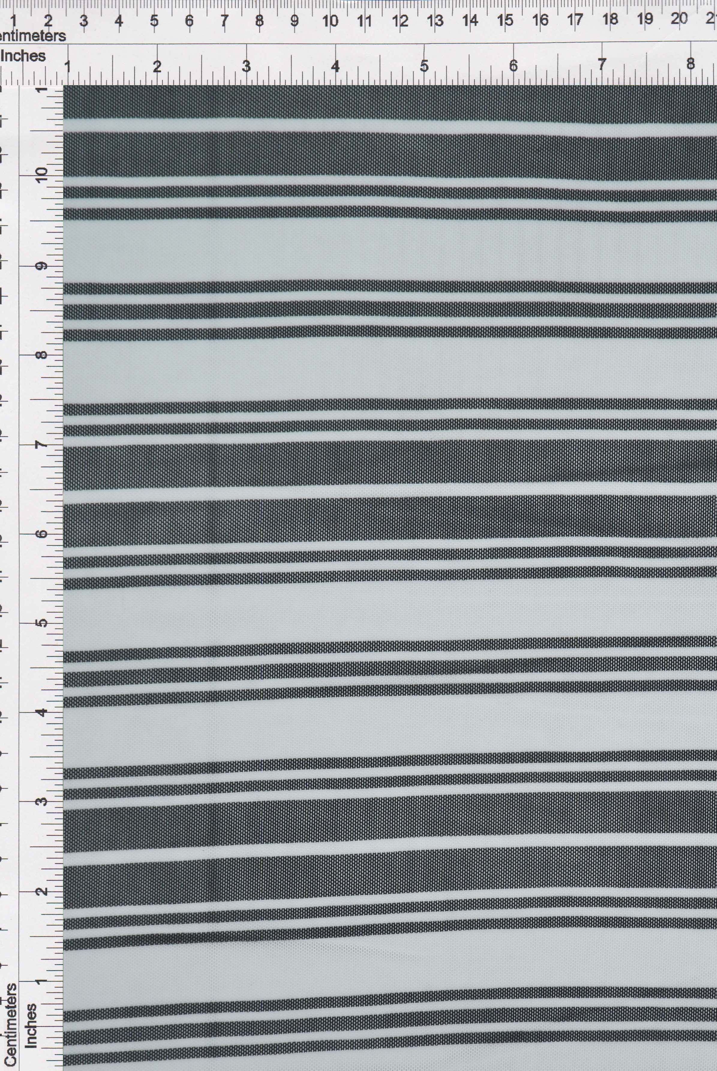 MESH-Q20212 IVORY/BLK BLOUSE BODYSUIT CAMI FLOCKING HORIZONTAL STRIPE LOUNGEWEAR MESH POLYESTER PRINT SPANDEX STRETCH TOPS TUNICS