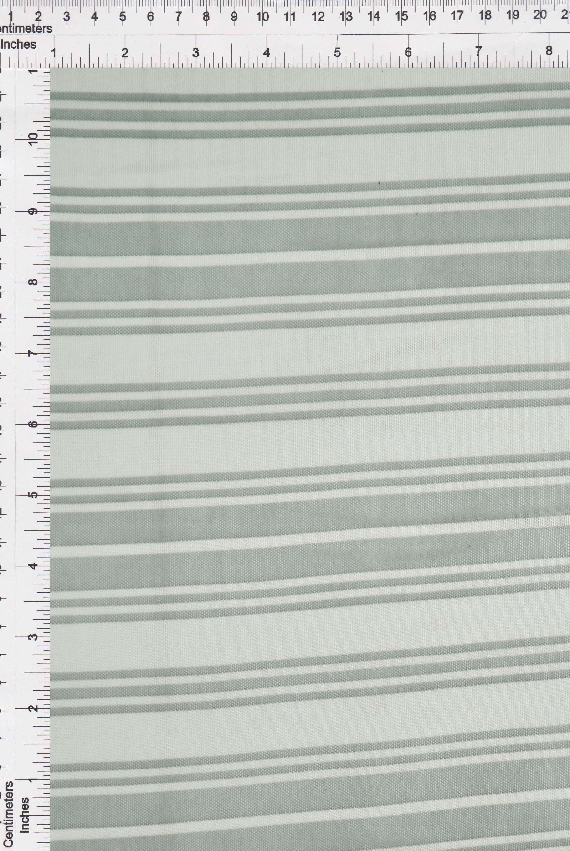 MESH-Q20212 IVORY/SILVER BLOUSE BODYSUIT CAMI FLOCKING HORIZONTAL STRIPE LOUNGEWEAR MESH POLYESTER PRINT SPANDEX STRETCH TOPS TUNICS