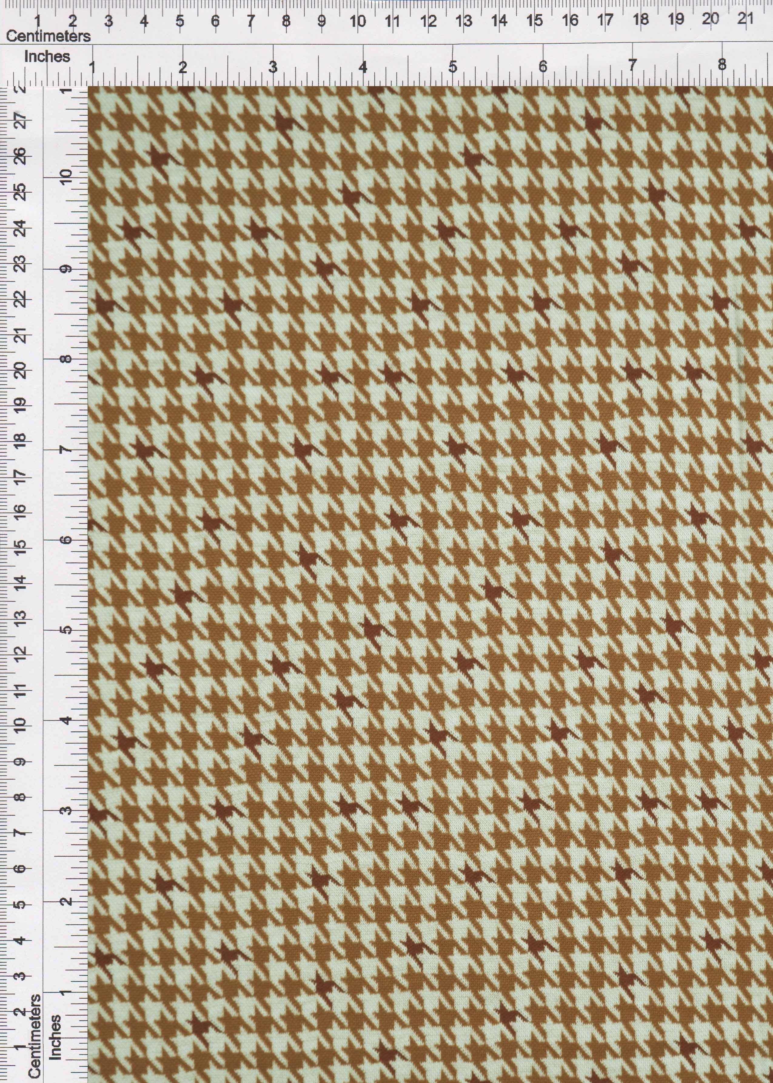 KNT4454 CAMEL/BRICK BOTTOMS DRESS HOUNDSTOOTH KNIT OUTERWEAR PANTS POLYESTER SKIRTS SOLID-B SPANDEX STRETCH YARN DYED