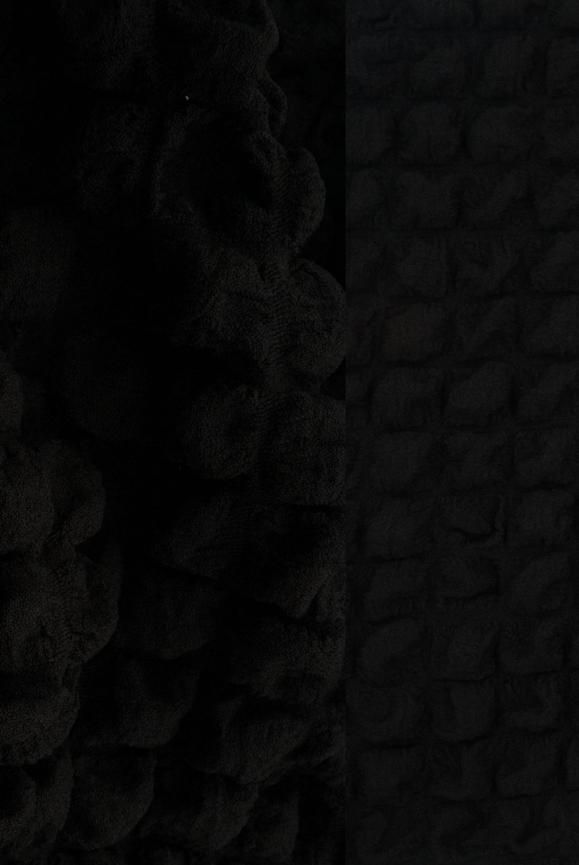 CRP4461 BLACK BLACK BLOUSE BODYSUIT BOTTOMS CAMI DRESS JACQUARD NO-PRINT NON STRETCH PANTS POLYESTER SKIRTS SOLID SPANDEX TOPS TUNICS WOVEN