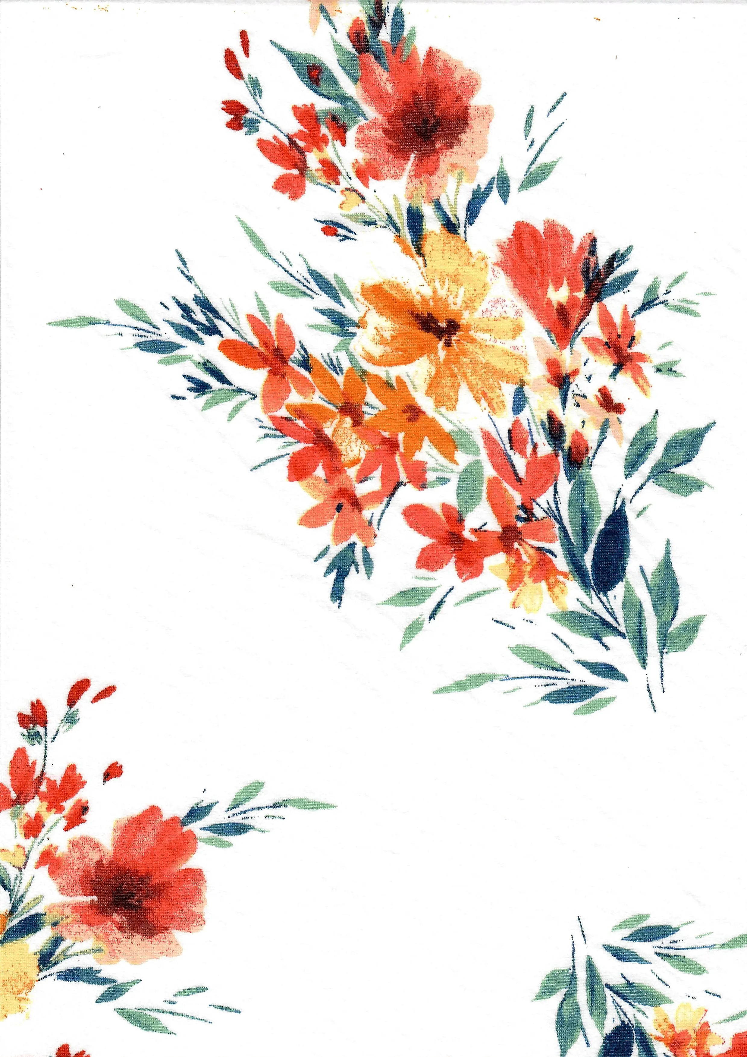 KNT2100-MS11015 IVORY FLOWER BIKER SHORTS BLOUSE BODYSUIT BOTTOMS CAMI DRESS DTY BRUSHED FLORAL KNIT LOUNGEWEAR PANTS POLYESTER PRINT SKIRTS SPANDEX STRETCH T-SHIRT TOPS TUNICS