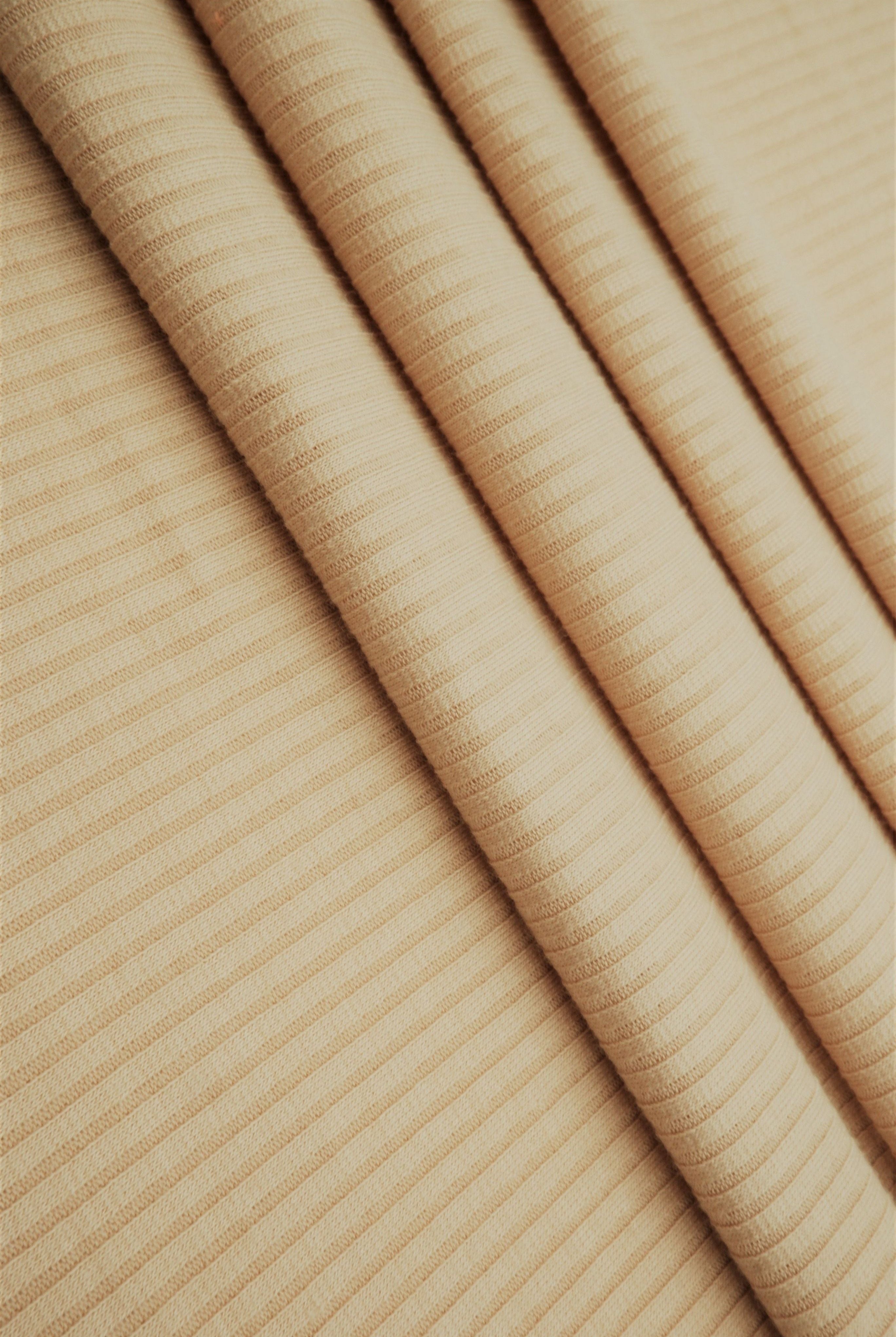 Rib Solid Stretch Knit Fabric - KNT3422