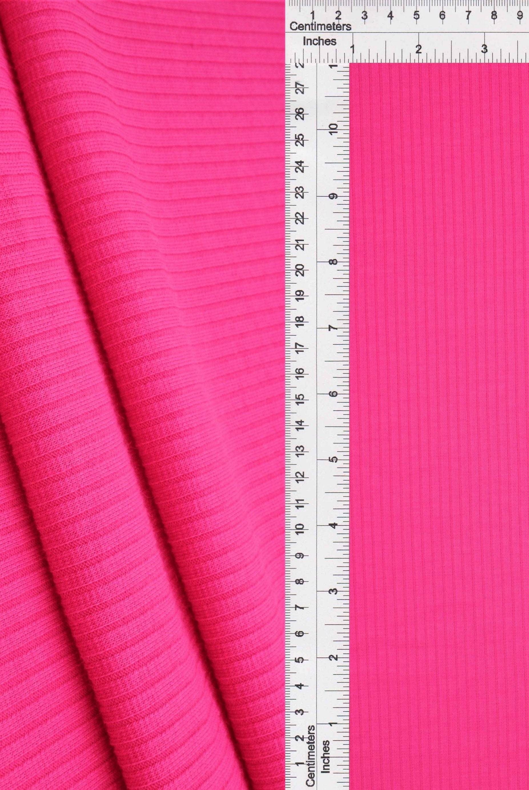 Rib Solid Stretch Knit Fabric - KNT3422