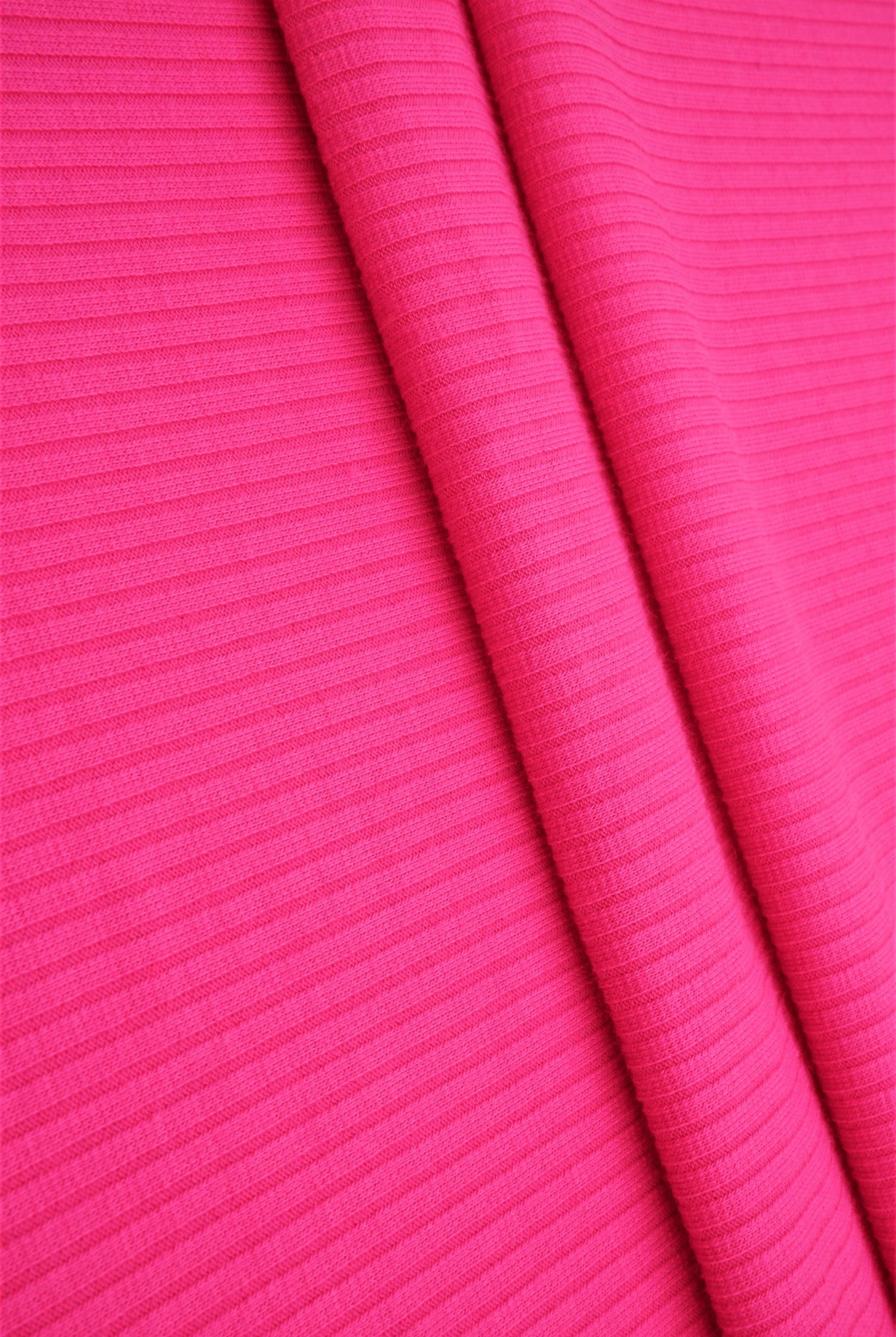 Rib Solid Stretch Knit Fabric - KNT3422