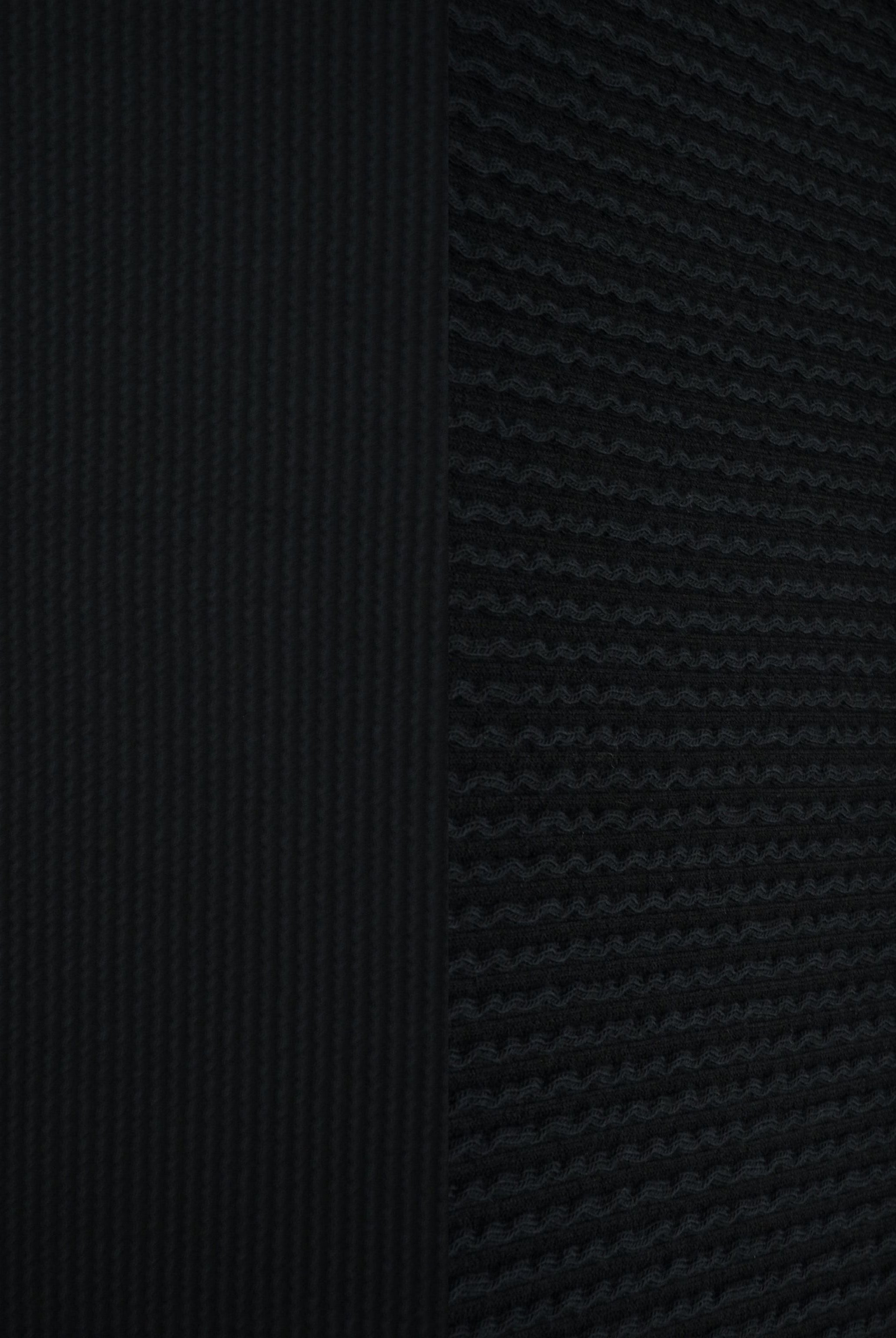 KNT4463 BLACK BLACK BODYSUIT BOTTOMS CAMI DOUBLE KNIT DRESS JACQUARD LOUNGEWEAR NO-PRINT PANTS POLYESTER RAYON RIB SOLID SPANDEX STRETCH SWEATER T-SHIRT URBAN