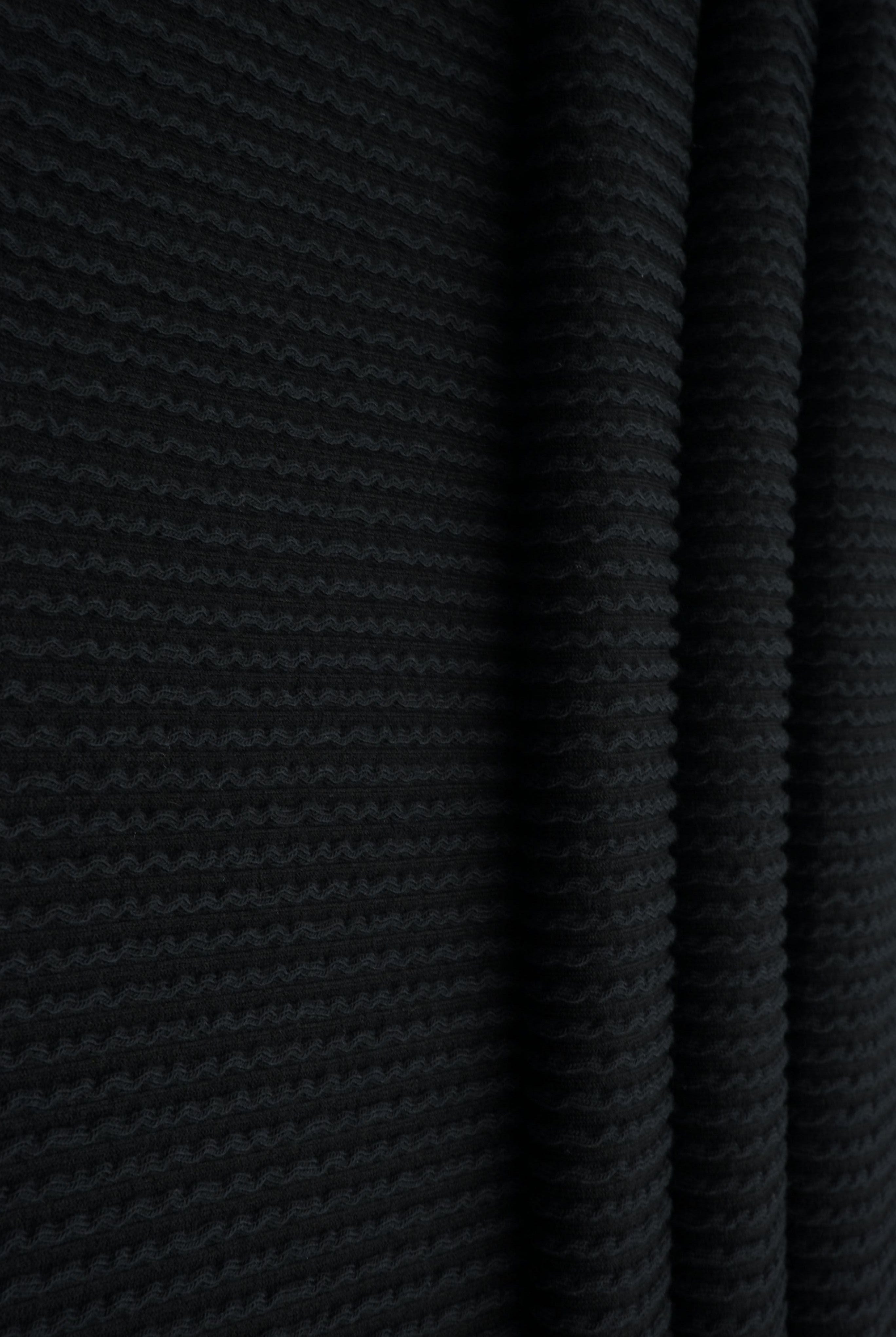 Jacquard Double Knit Rib Stretch Fabric - KNT4463