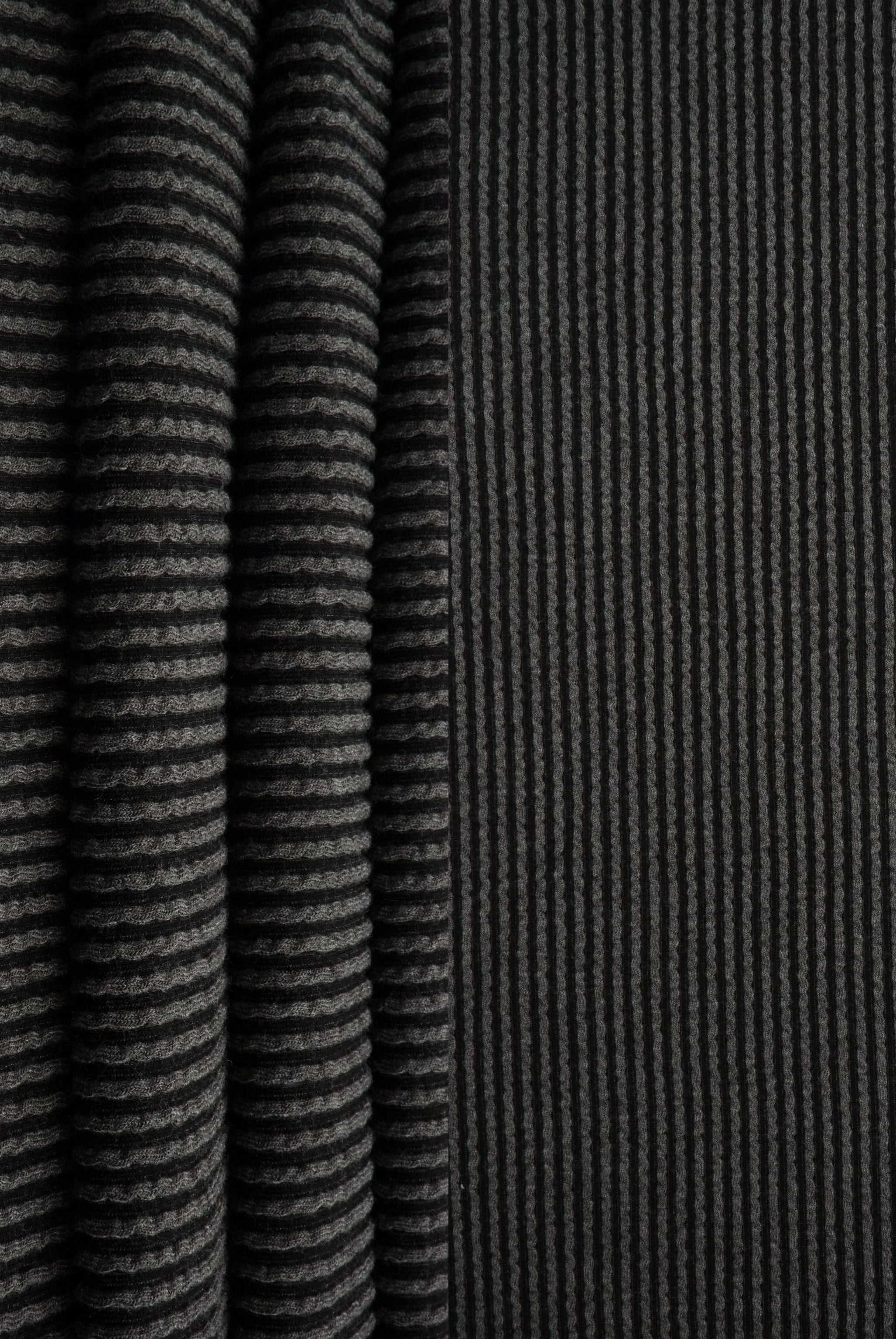 Jacquard Double Knit Rib Stretch Fabric - KNT4463