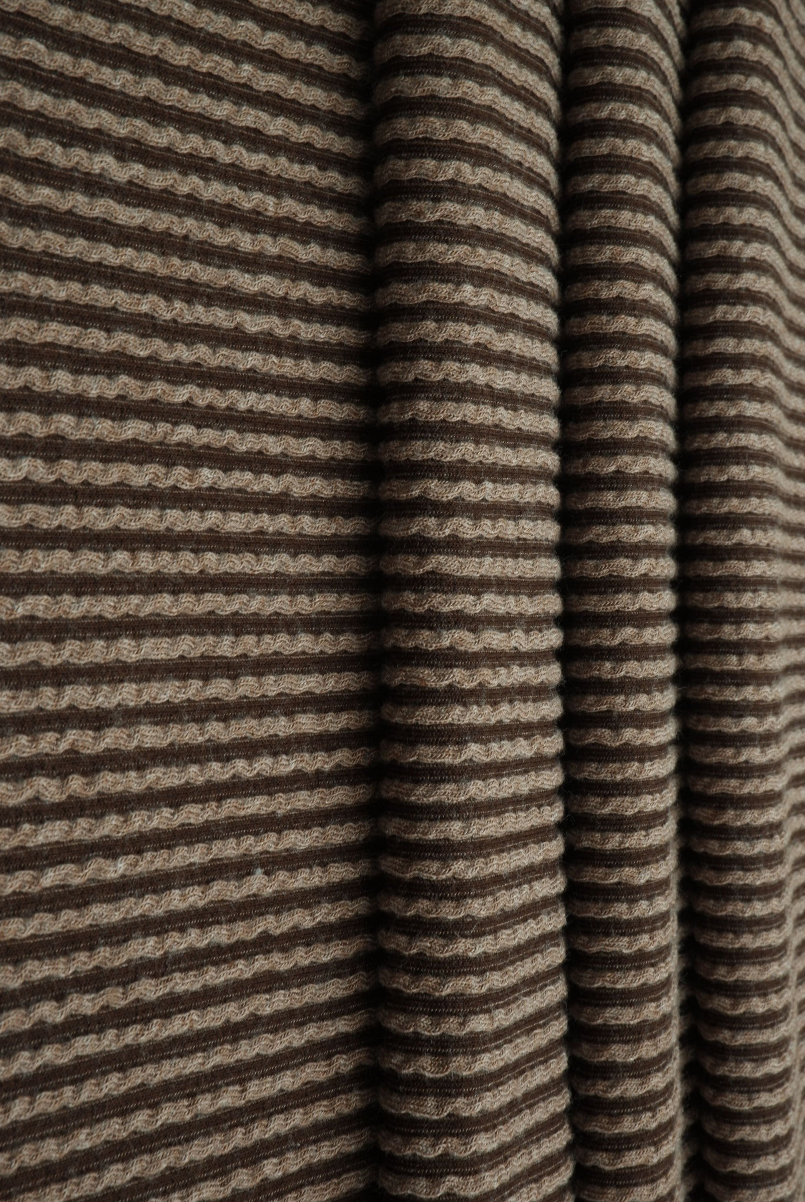 Jacquard Double Knit Rib Stretch Fabric - KNT4463