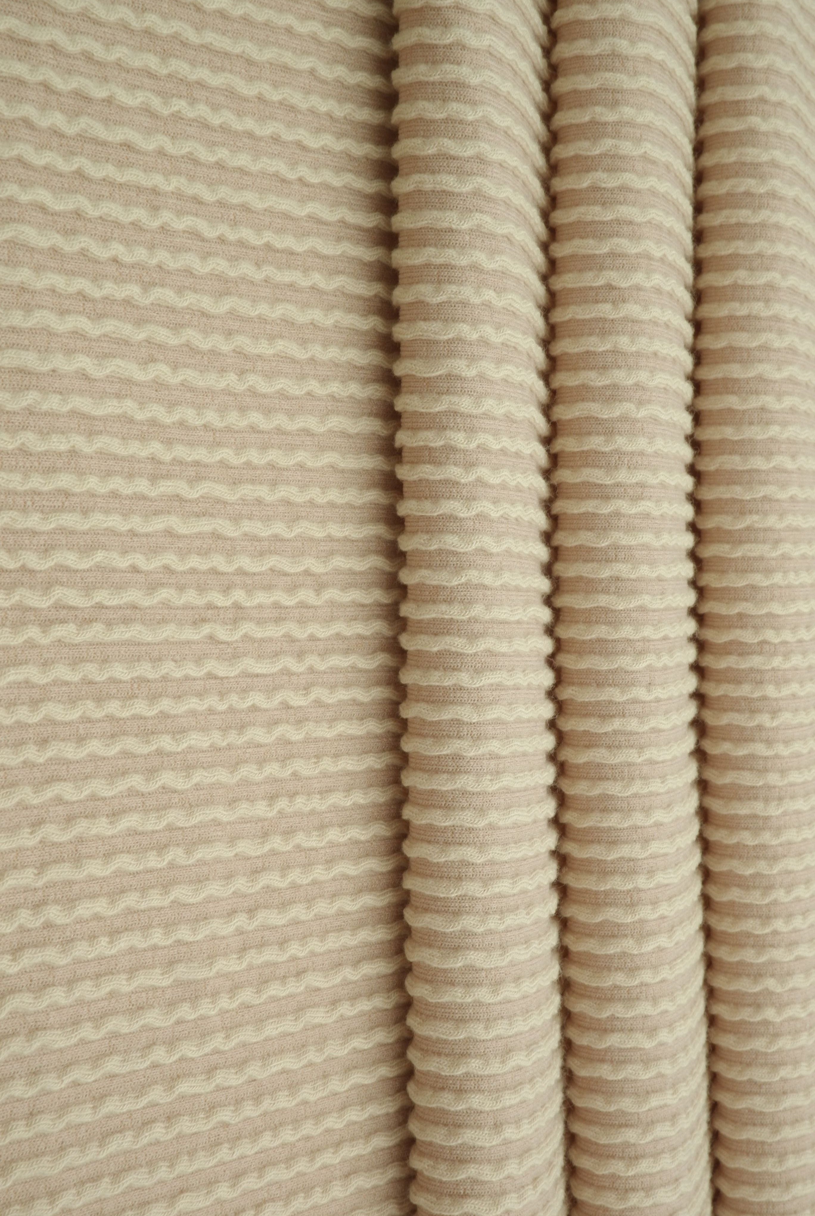 Jacquard Double Knit Rib Stretch Fabric - KNT4463