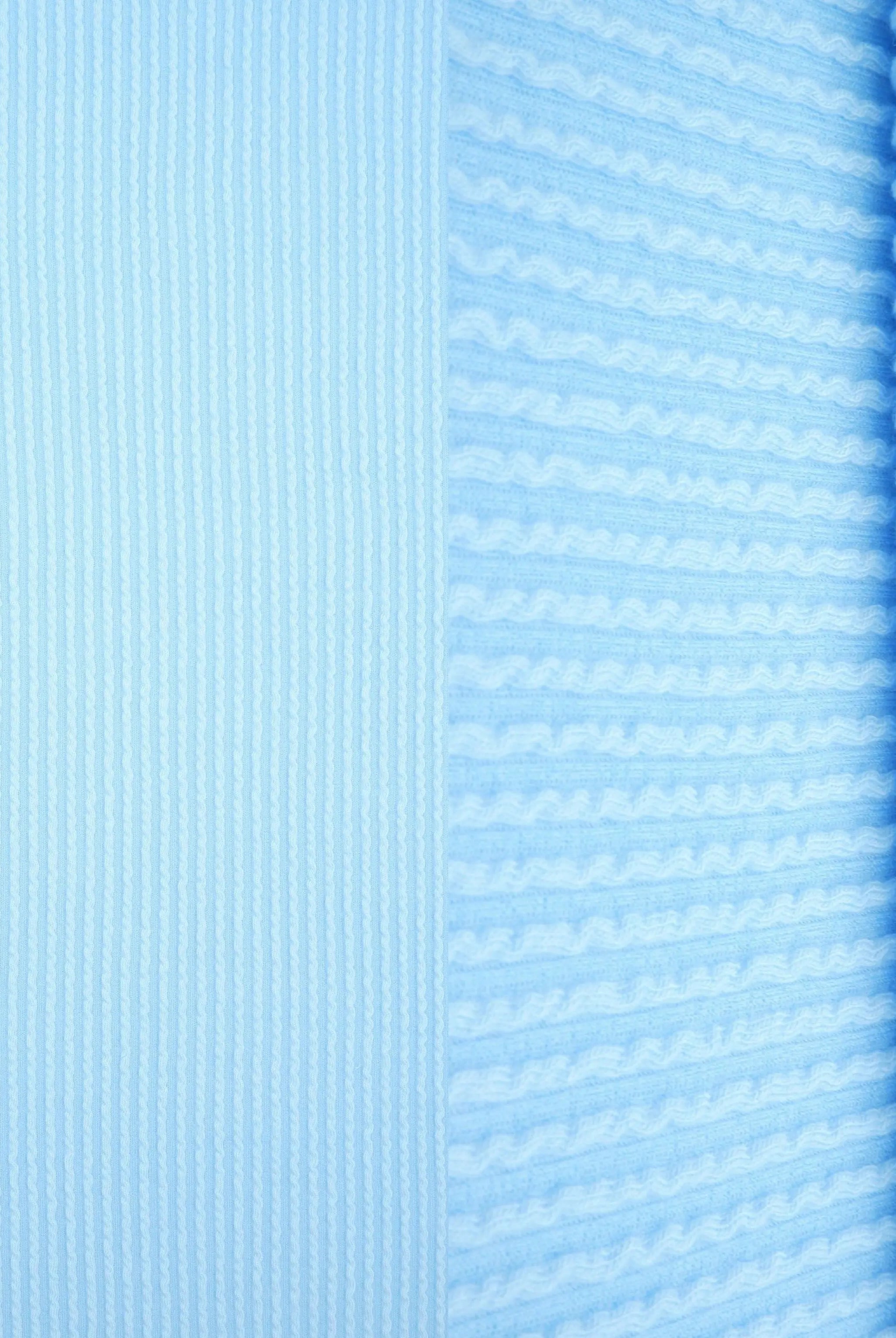 KNT4463 BLUE LT BLUE BODYSUIT BOTTOMS CAMI DOUBLE KNIT DRESS JACQUARD LOUNGEWEAR NO-PRINT PANTS POLYESTER RAYON RIB SOLID SPANDEX STRETCH SWEATER T-SHIRT URBAN