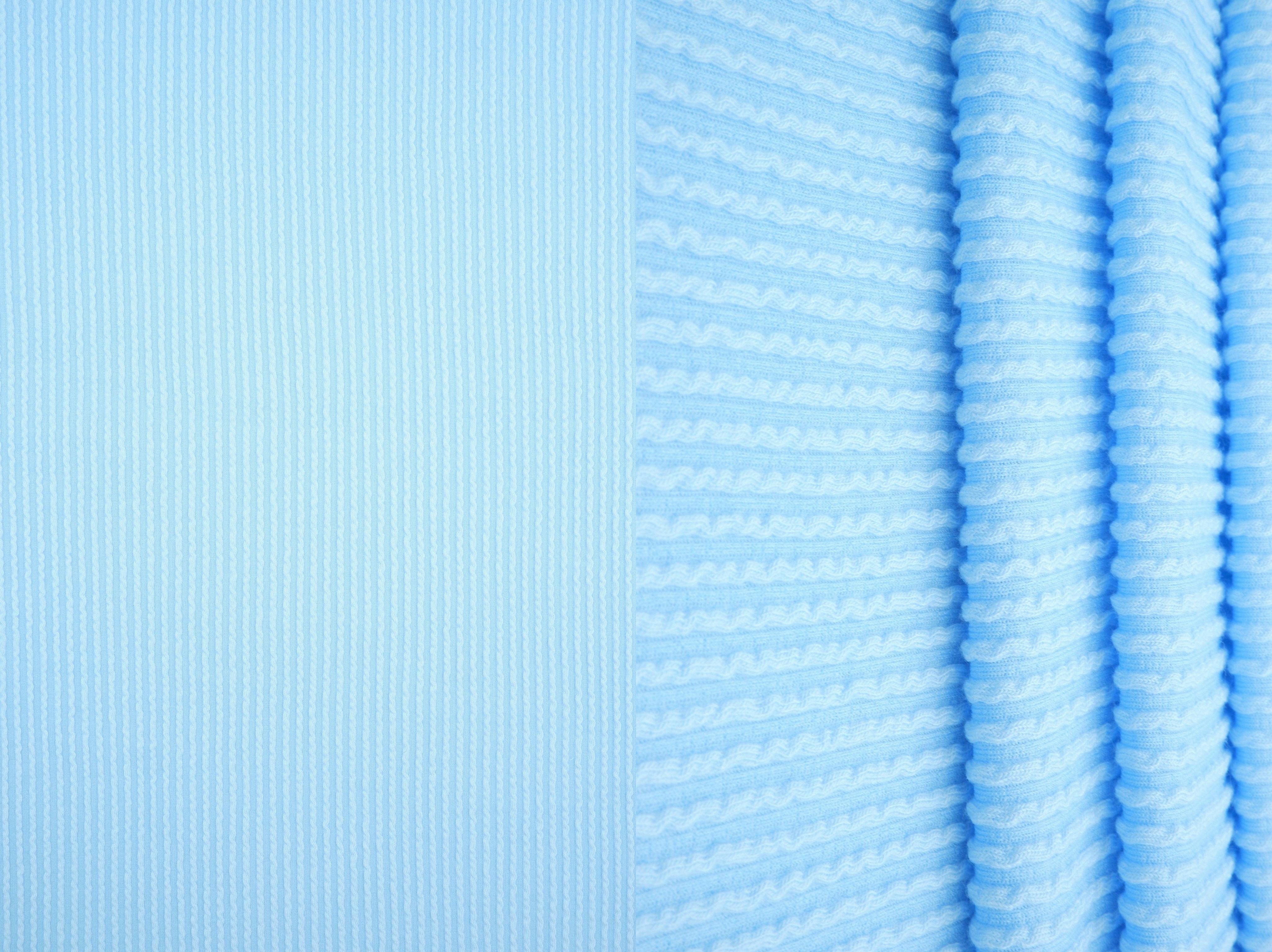 KNT4463 BLUE LT BLUE BODYSUIT BOTTOMS CAMI DOUBLE KNIT DRESS JACQUARD LOUNGEWEAR NO-PRINT PANTS POLYESTER RAYON RIB SOLID SPANDEX STRETCH SWEATER T-SHIRT URBAN