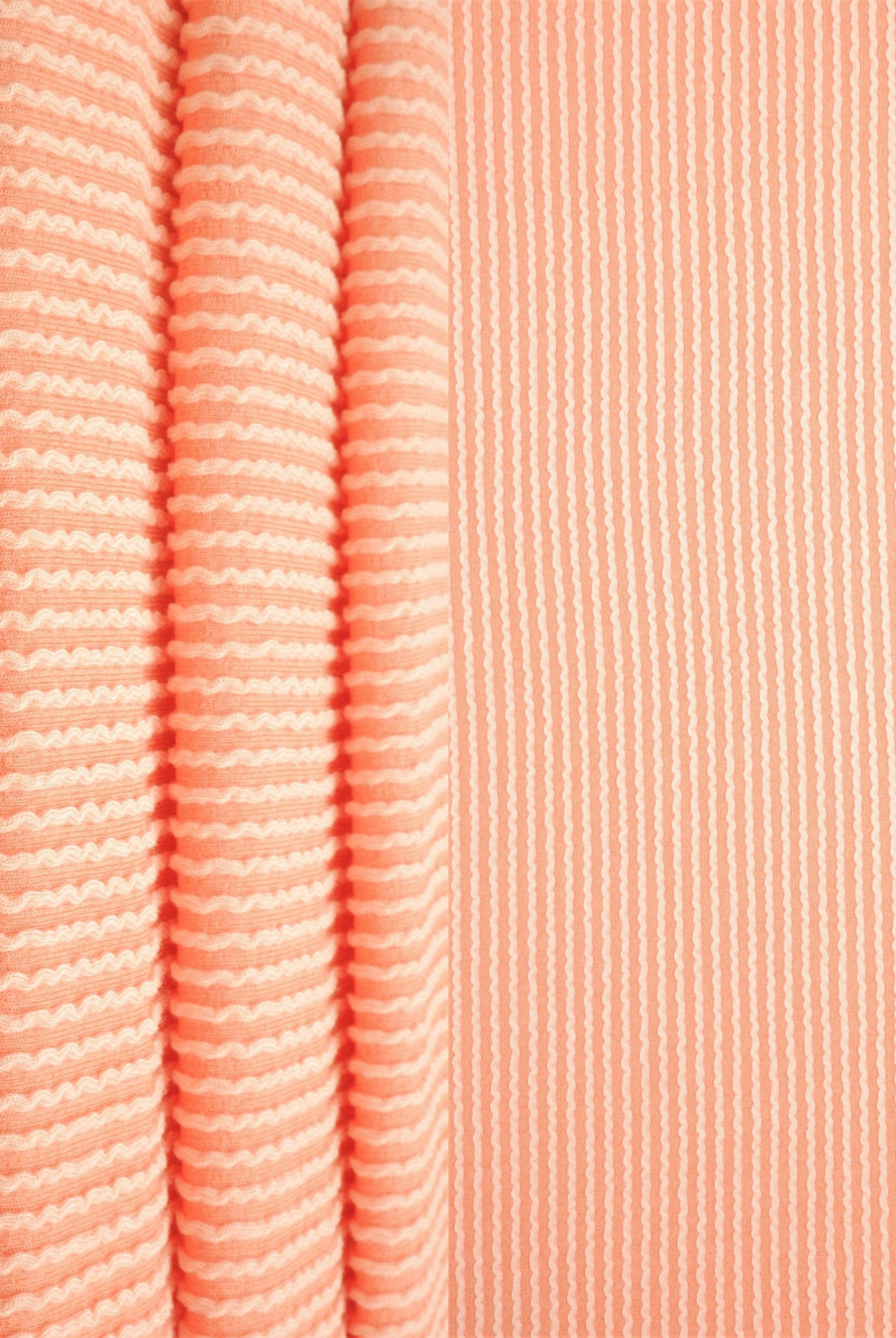 KNT4463 PEACH BODYSUIT BOTTOMS CAMI DOUBLE KNIT DRESS JACQUARD LOUNGEWEAR NO-PRINT PANTS PEACH POLYESTER RAYON RIB SOLID SPANDEX STRETCH SWEATER T-SHIRT URBAN