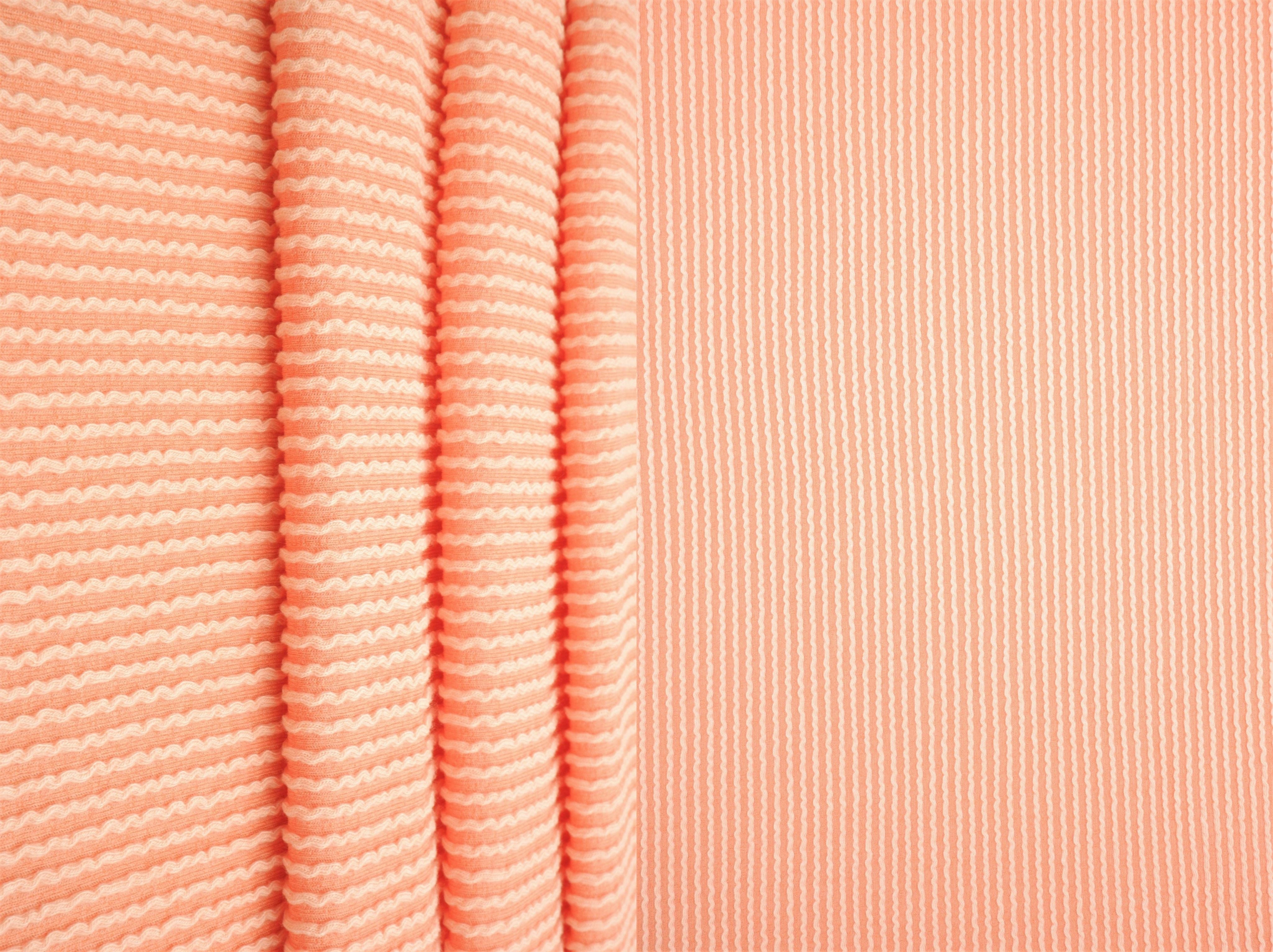 Jacquard Double Knit Rib Stretch Fabric - KNT4463