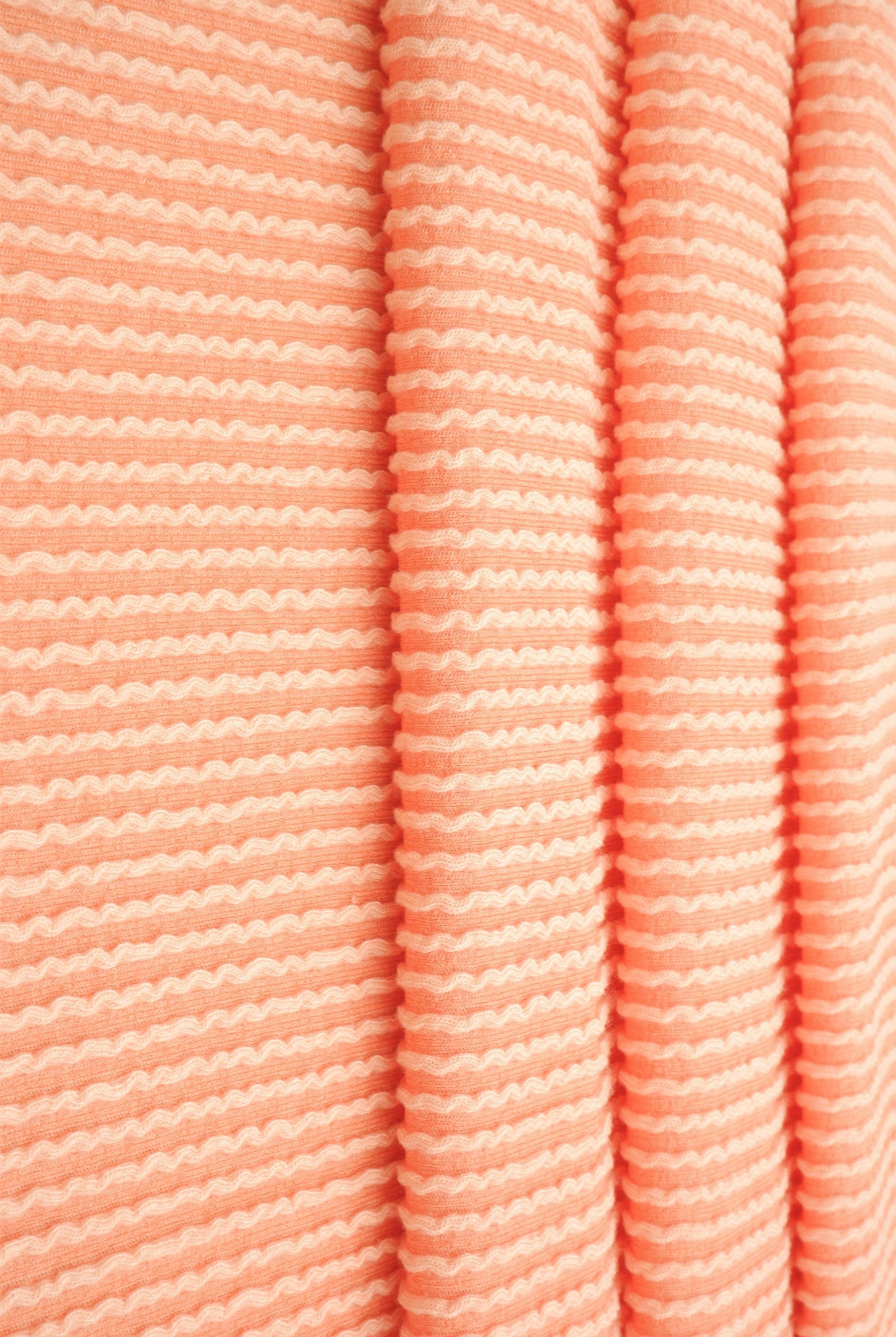 Jacquard Double Knit Rib Stretch Fabric - KNT4463