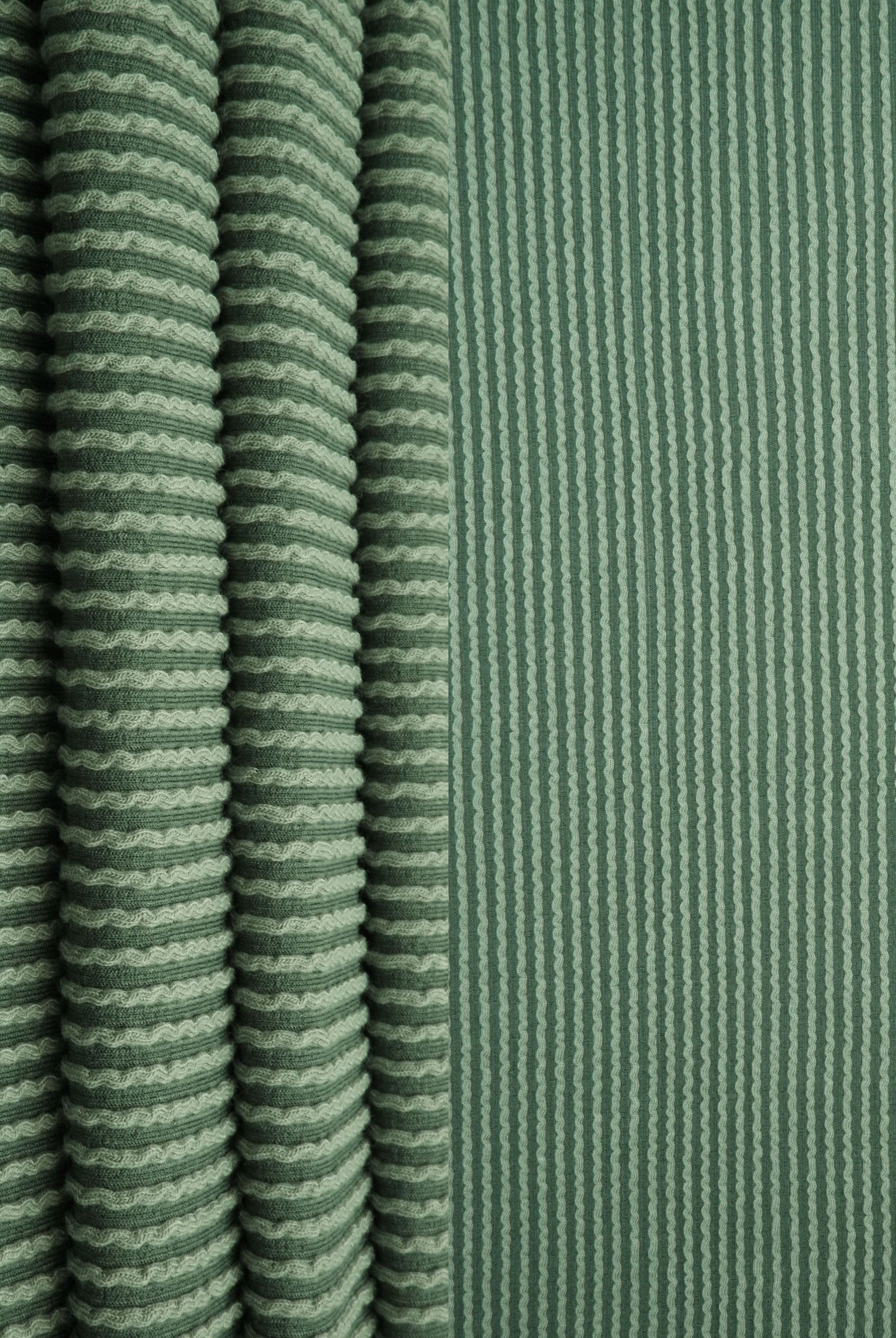 Jacquard Double Knit Rib Stretch Fabric - KNT4463