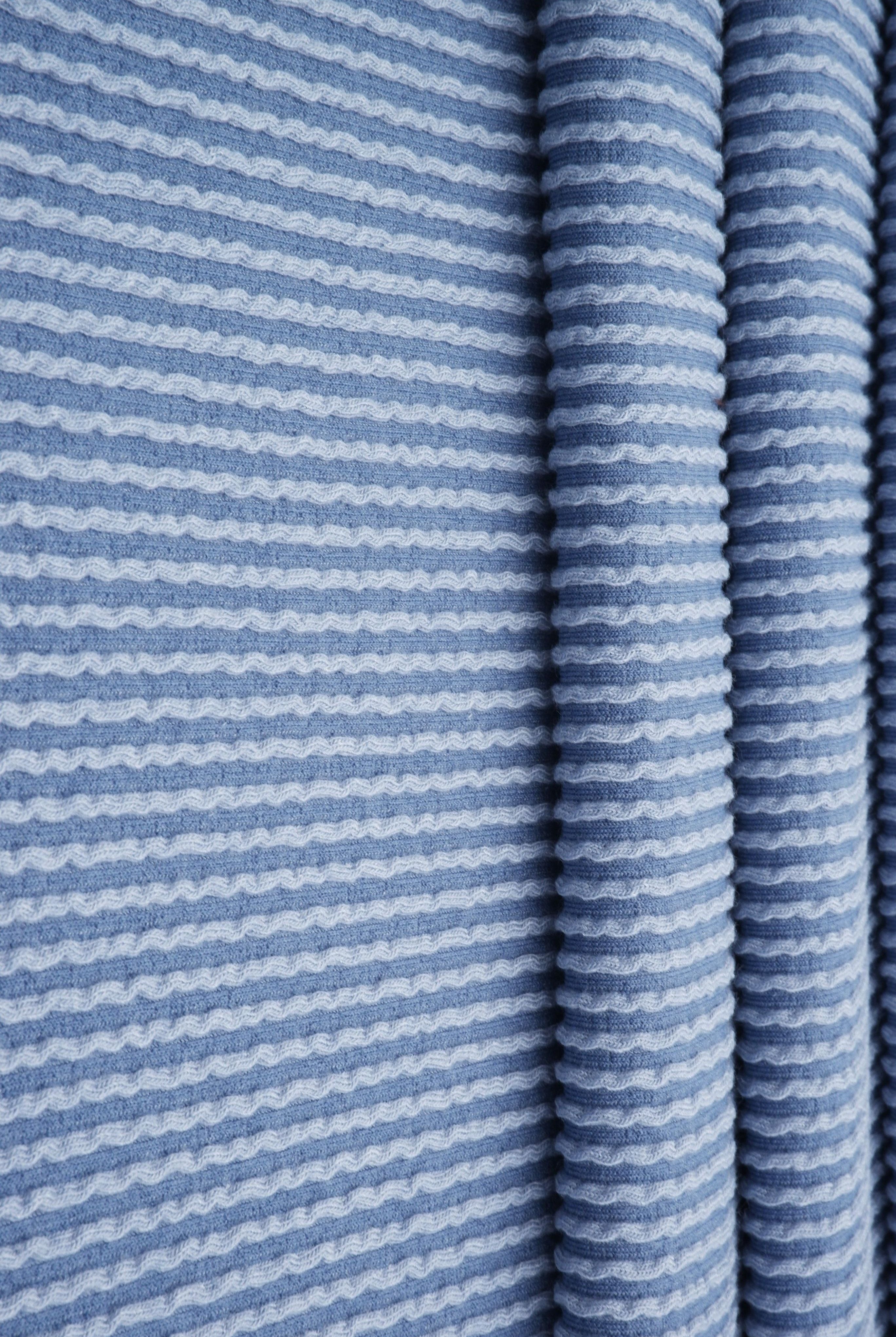 Jacquard Double Knit Rib Stretch Fabric - KNT4463