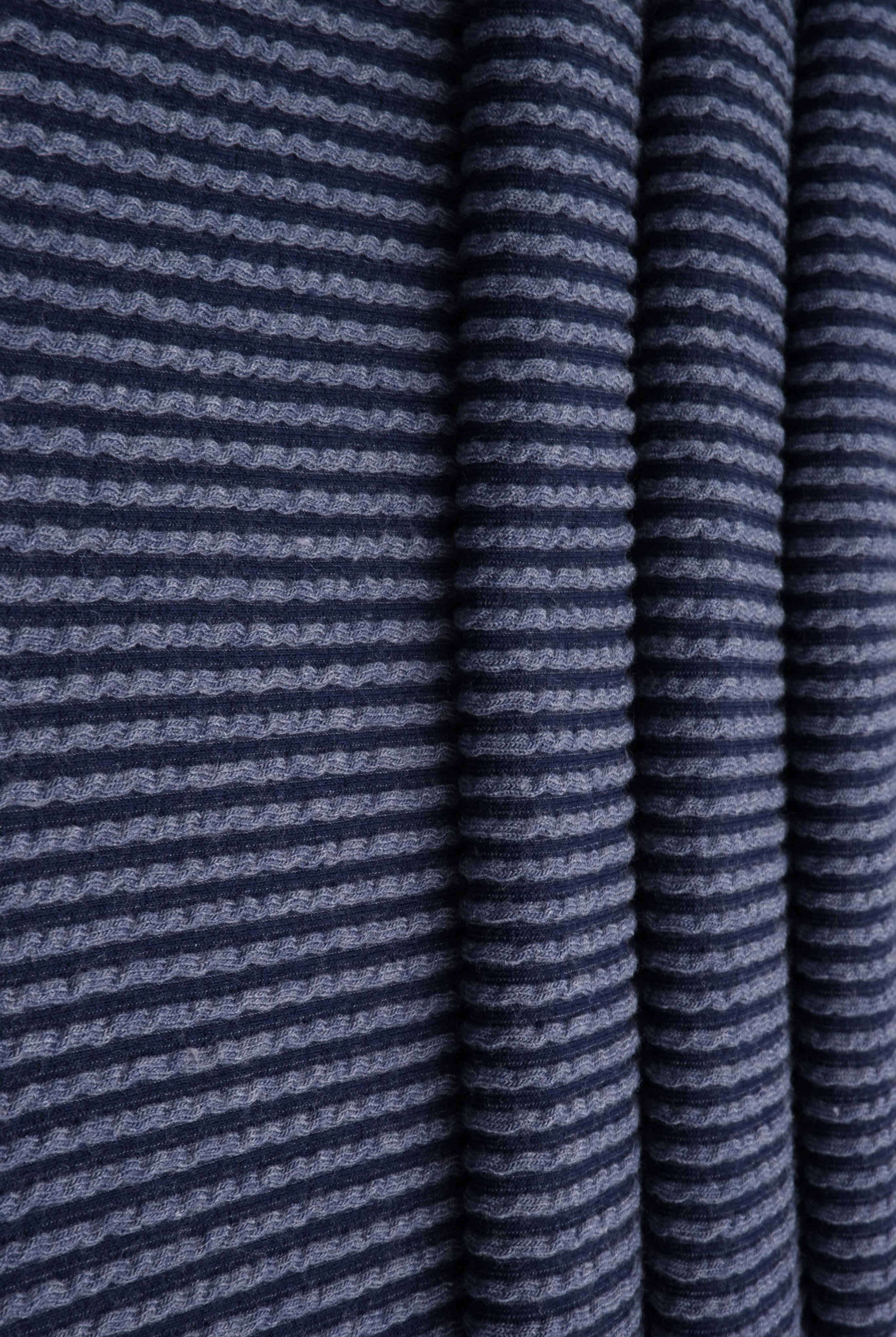 Jacquard Double Knit Rib Stretch Fabric - KNT4463